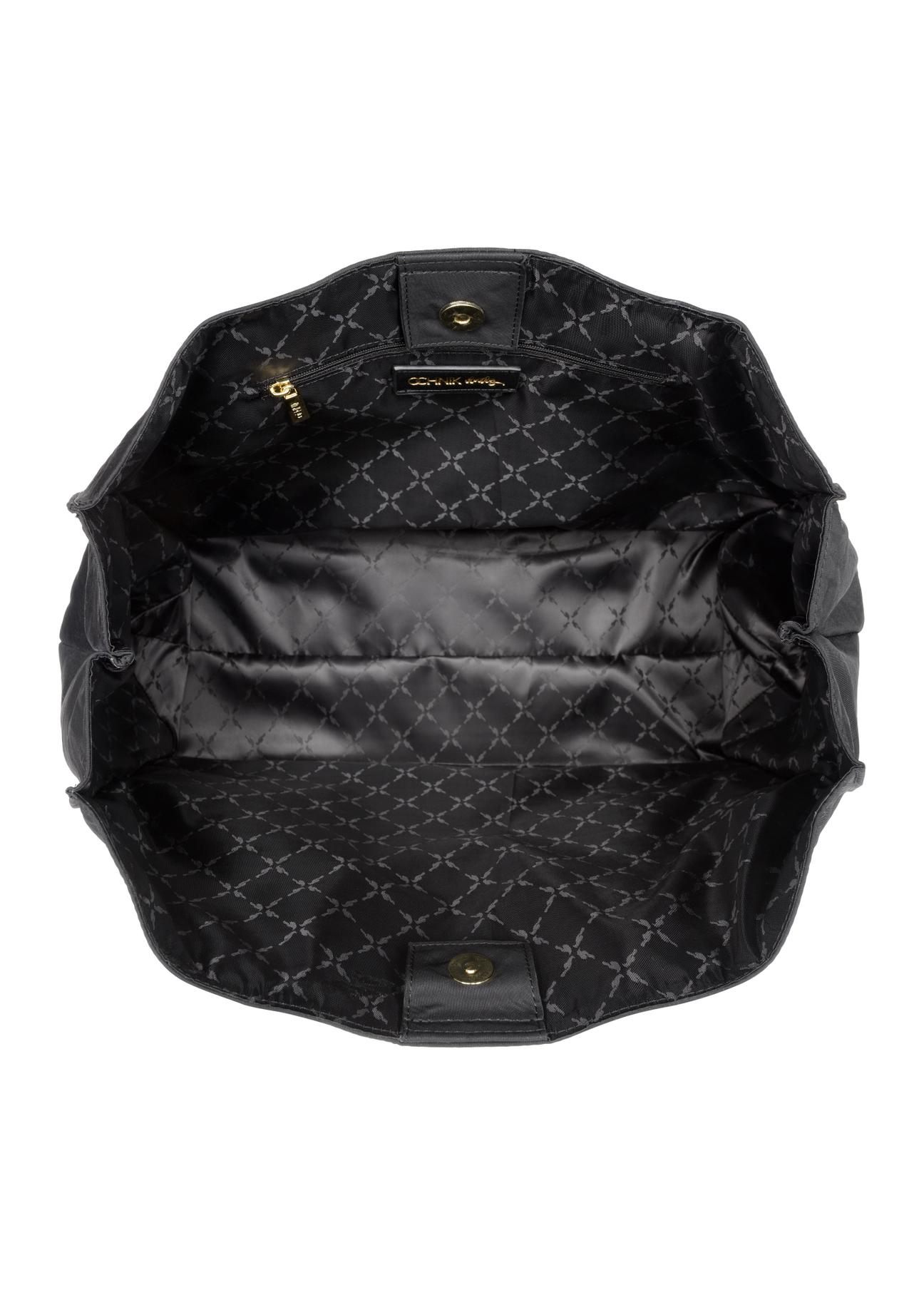 Czarna torebka damska typu tote bag TOREN-0248-99(W23)