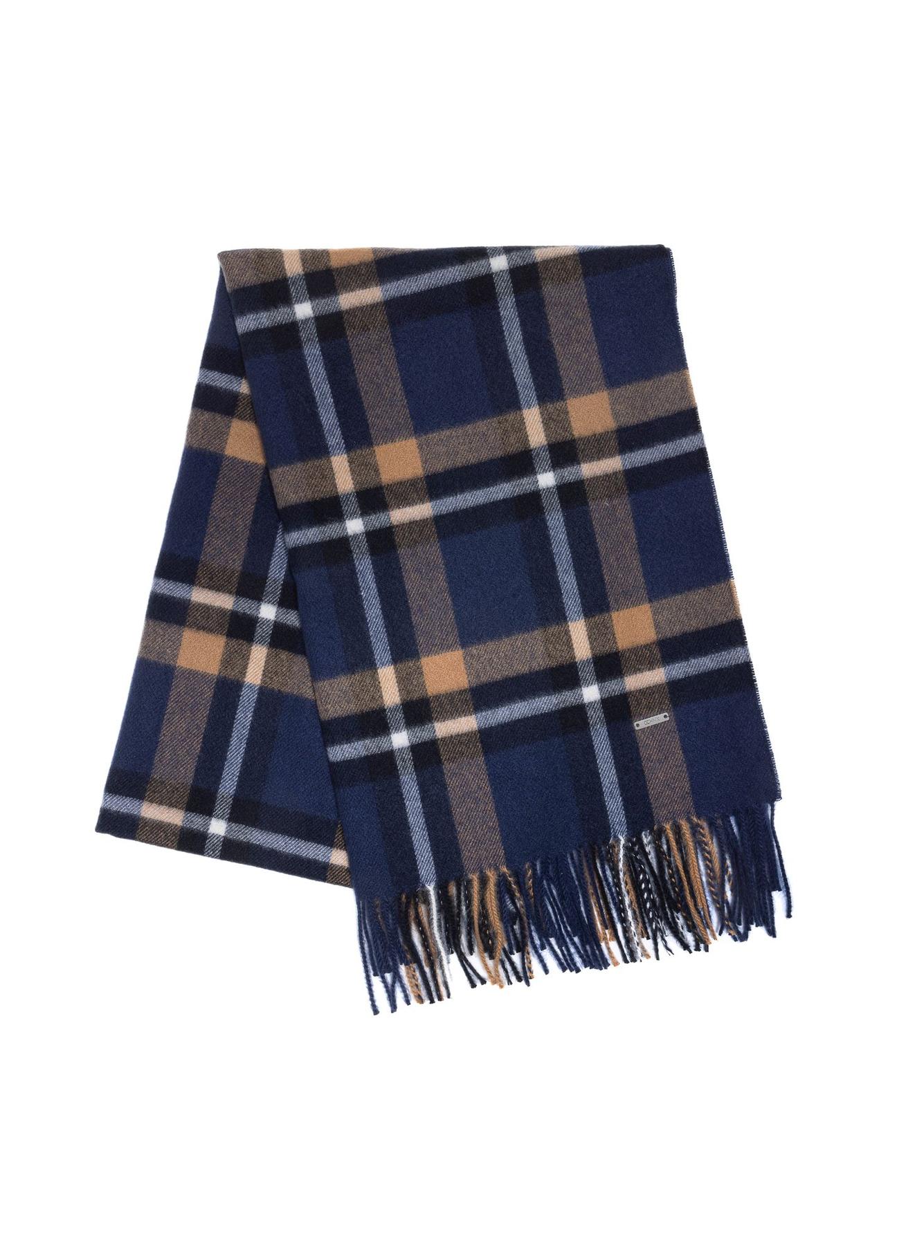 Men's winter scarf in check SZAMT-0079-69(Z24)-02