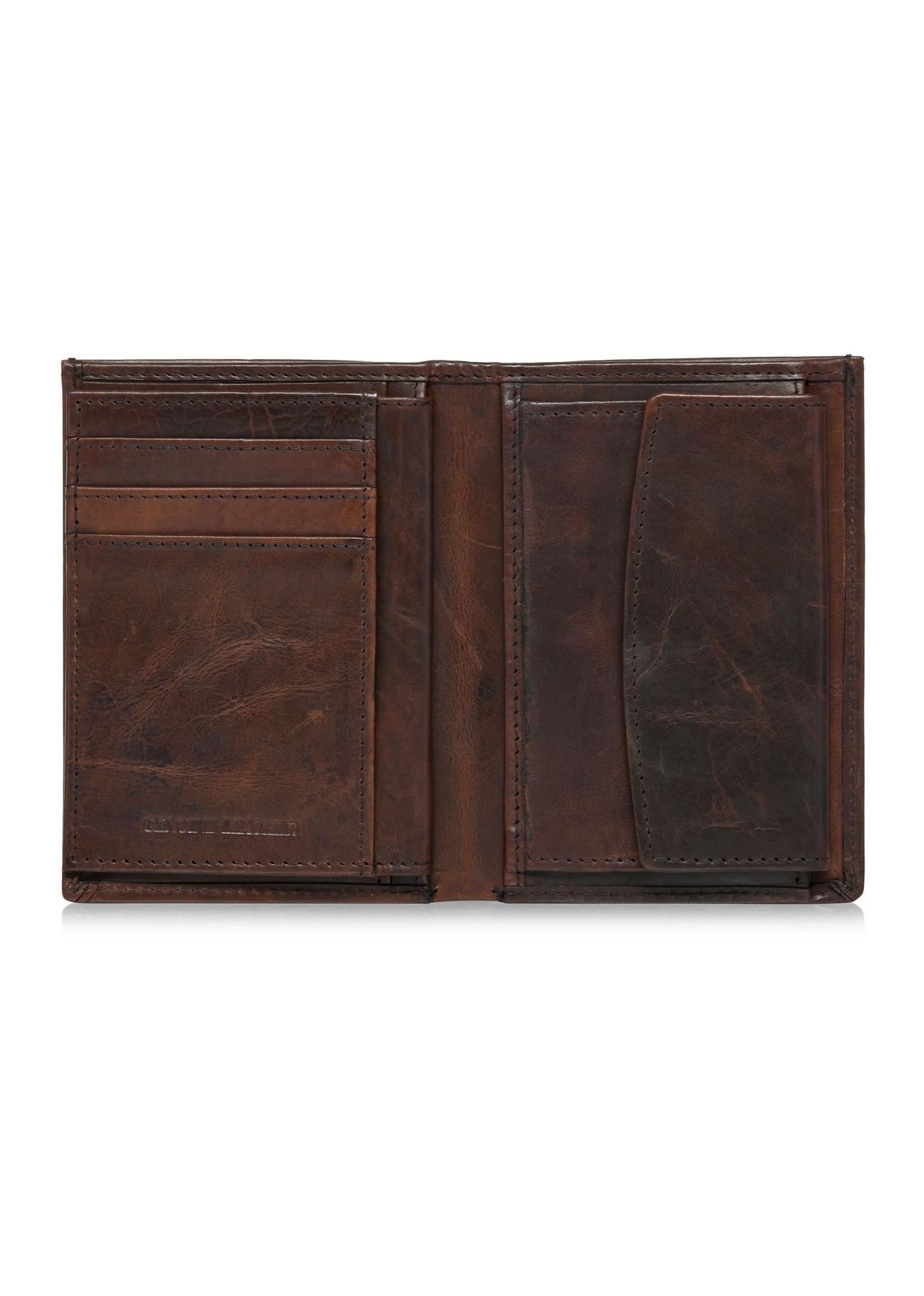 Brown leather men's wallet PORMS-0611-89(Z24)-05