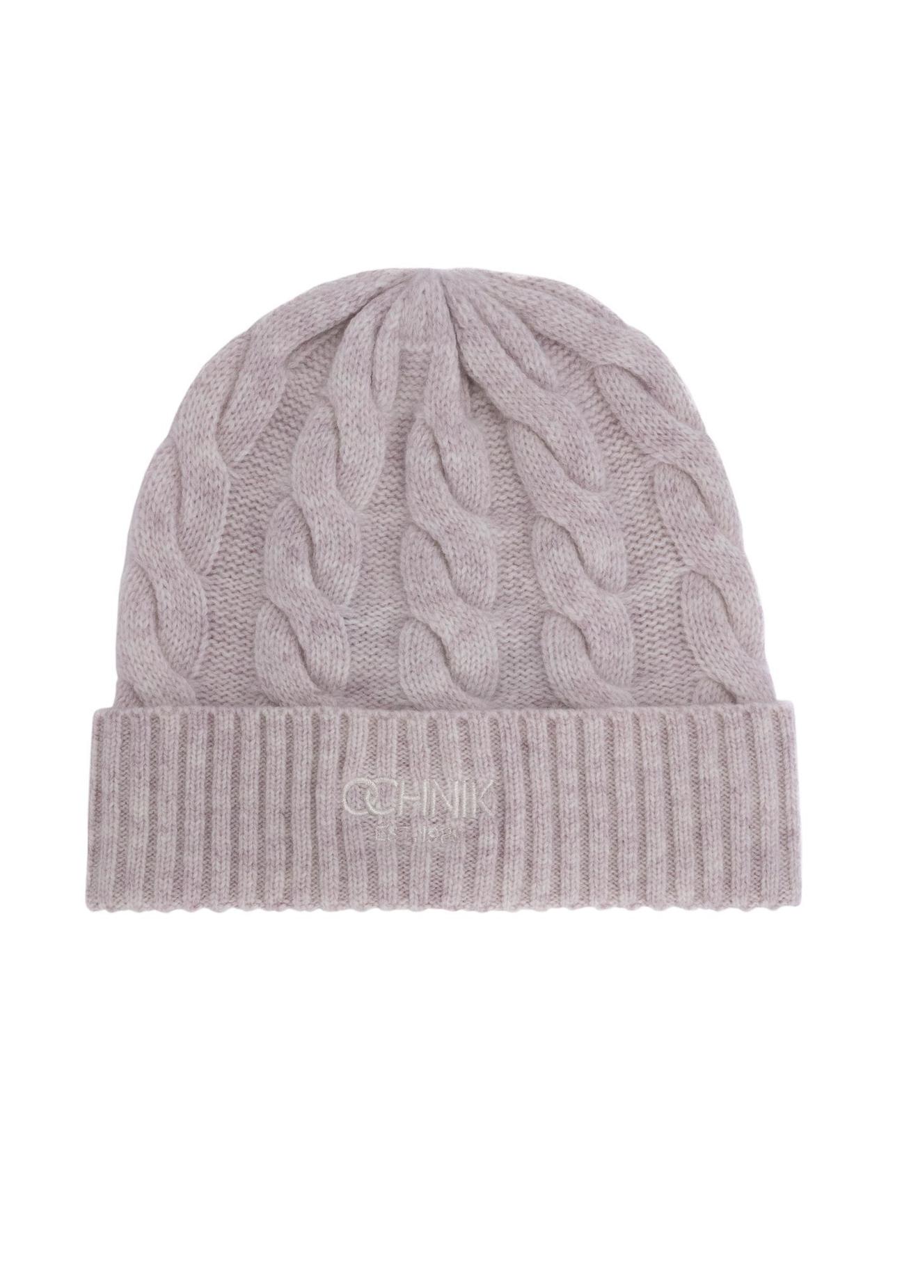 Woolen light pink women's hat CZADT-0179-81(Z24)