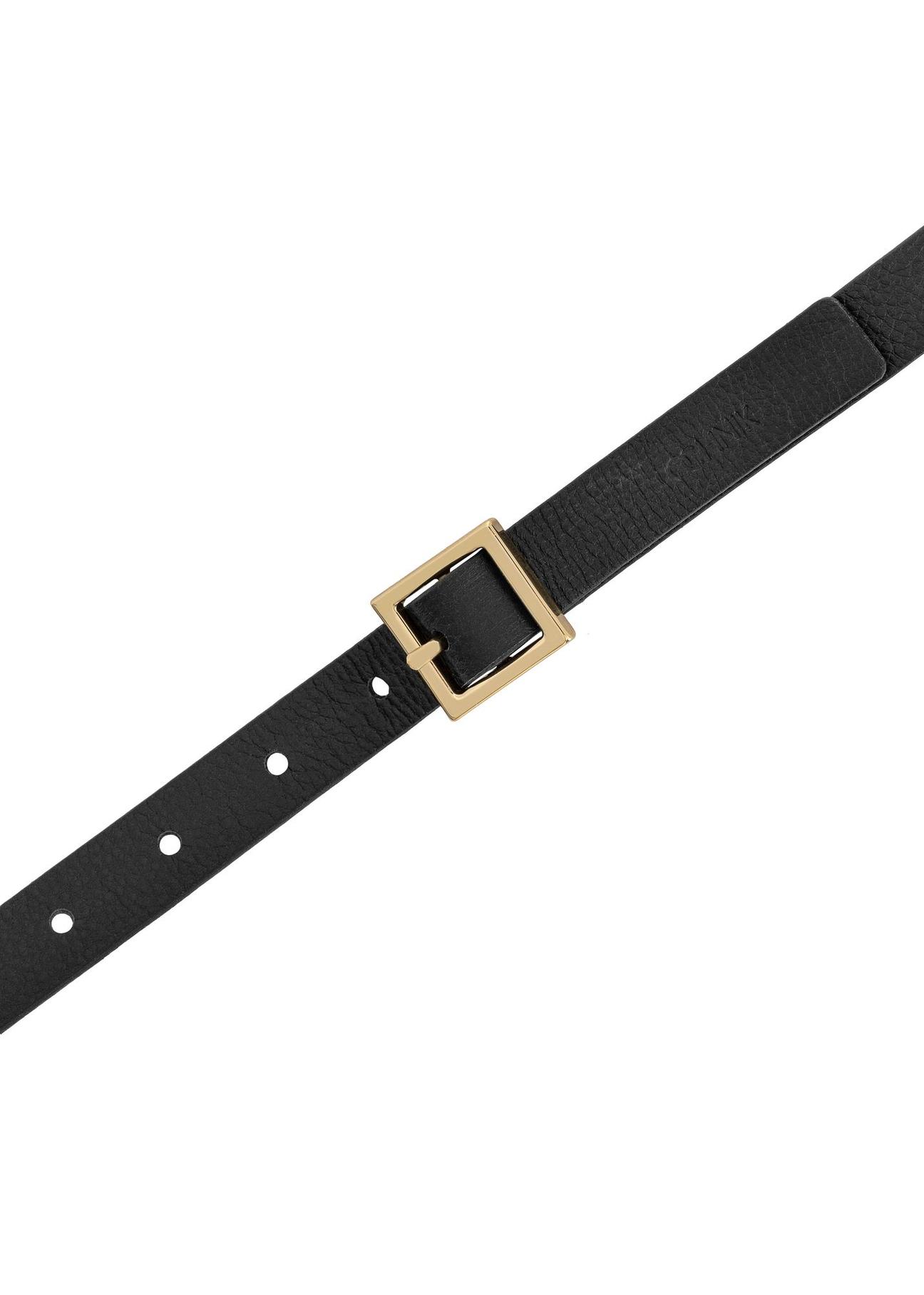 Black leather women's belt PASDS-0315-99(Z24)-04