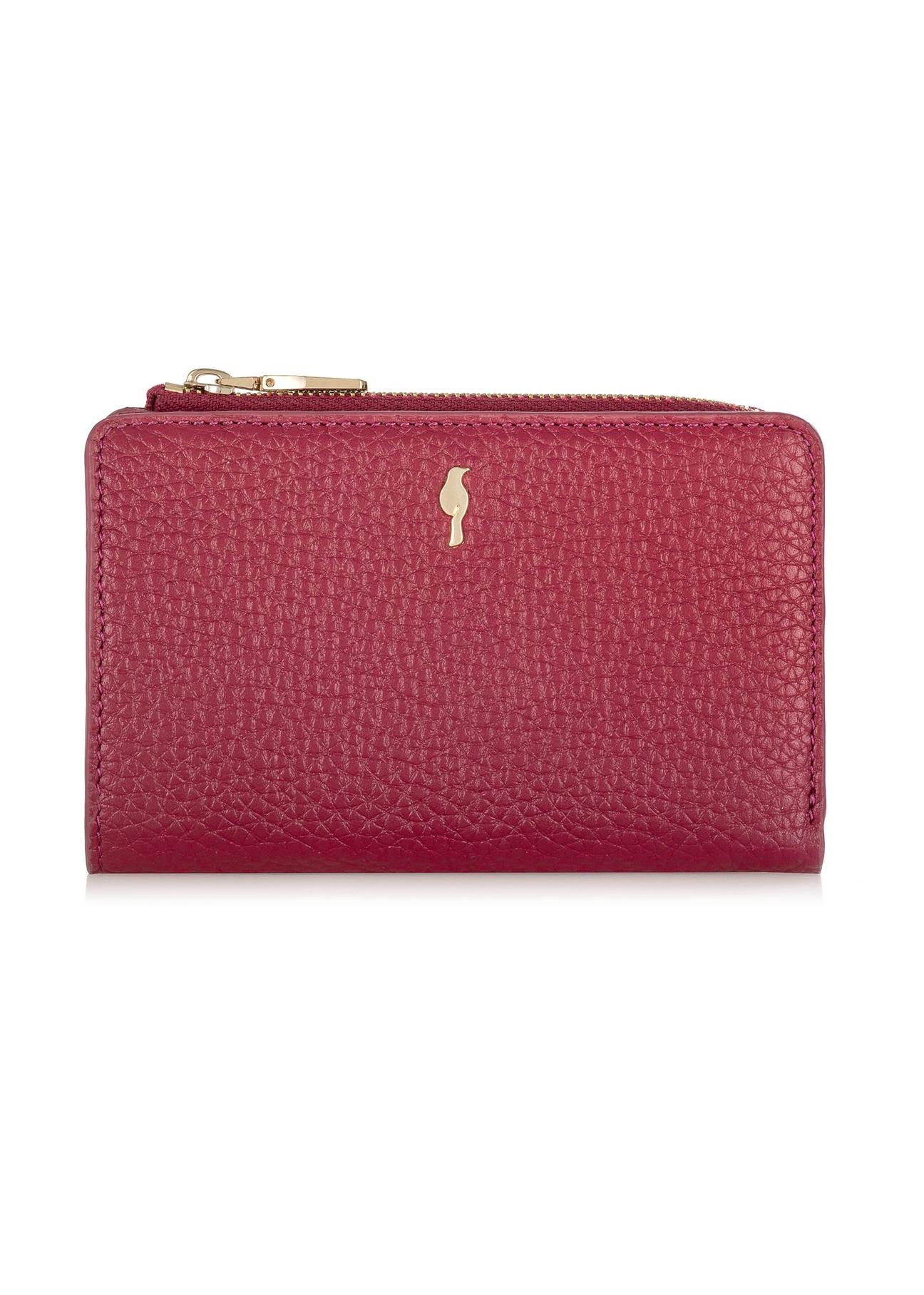 Skórzany różowy portfel damski PORES-0904-34(W24)