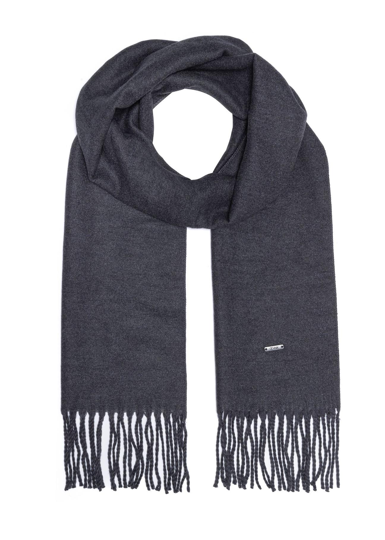 Graphite men's winter scarf SZAMT-0082-95(Z24)-01