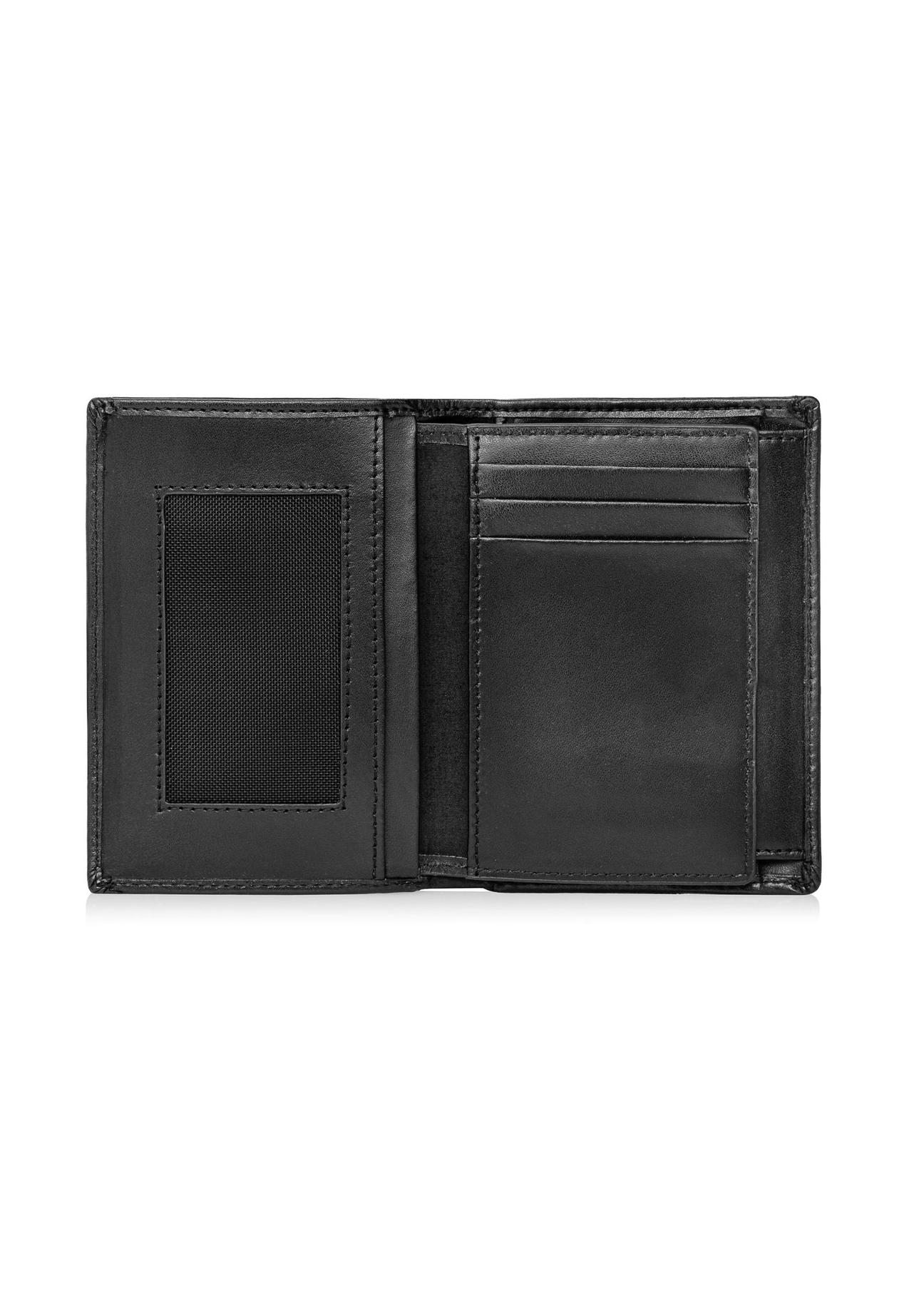 Black leather men's wallet PORMS-0406A-99(Z24)-04