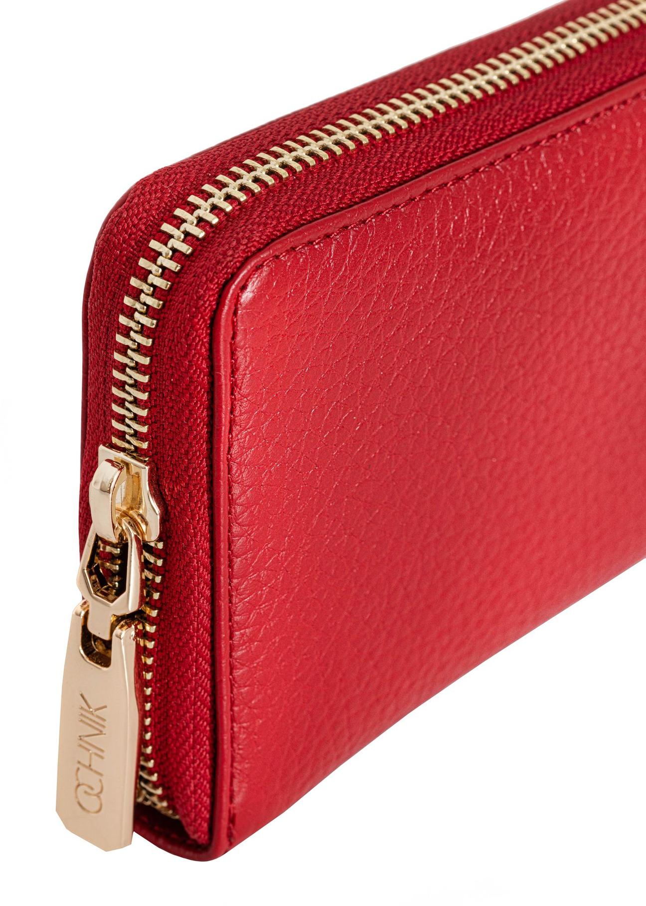 Red leather women's wallet PORES-0800E-41(Z24)-06