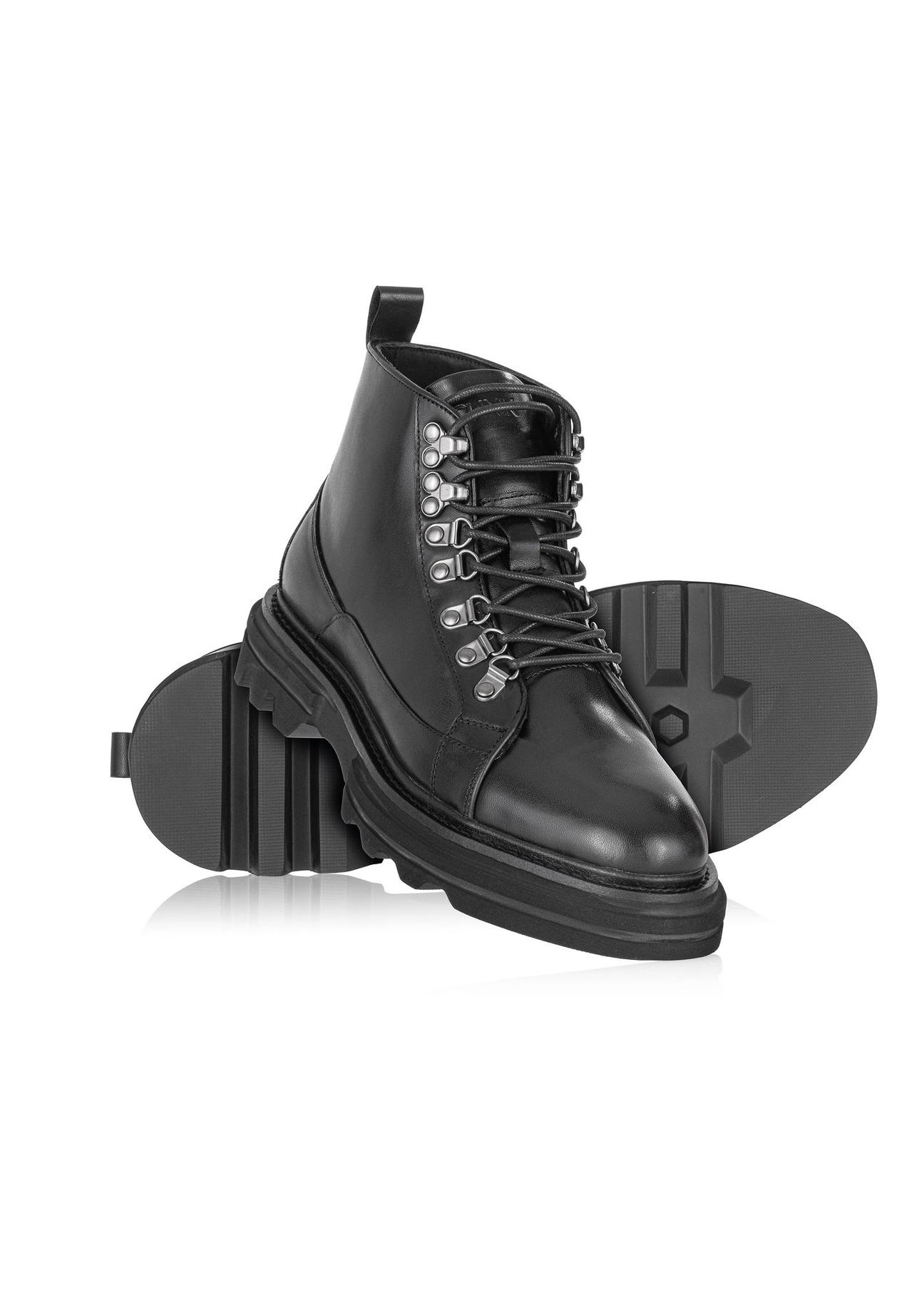 Black men's leather boots BUTYM-0468-99(Z24)-07