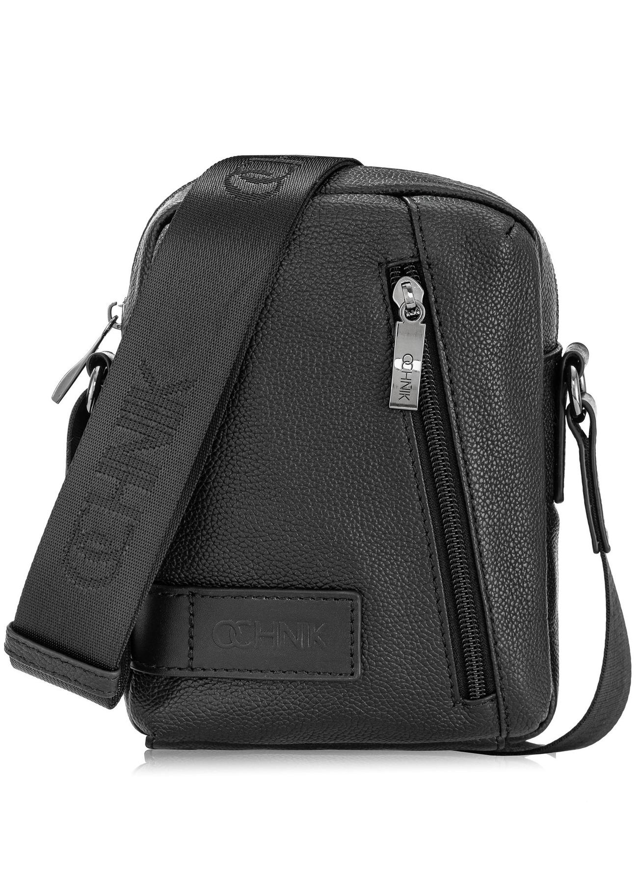 Black leather men's bag TORMN-0439-99(Z24)-02