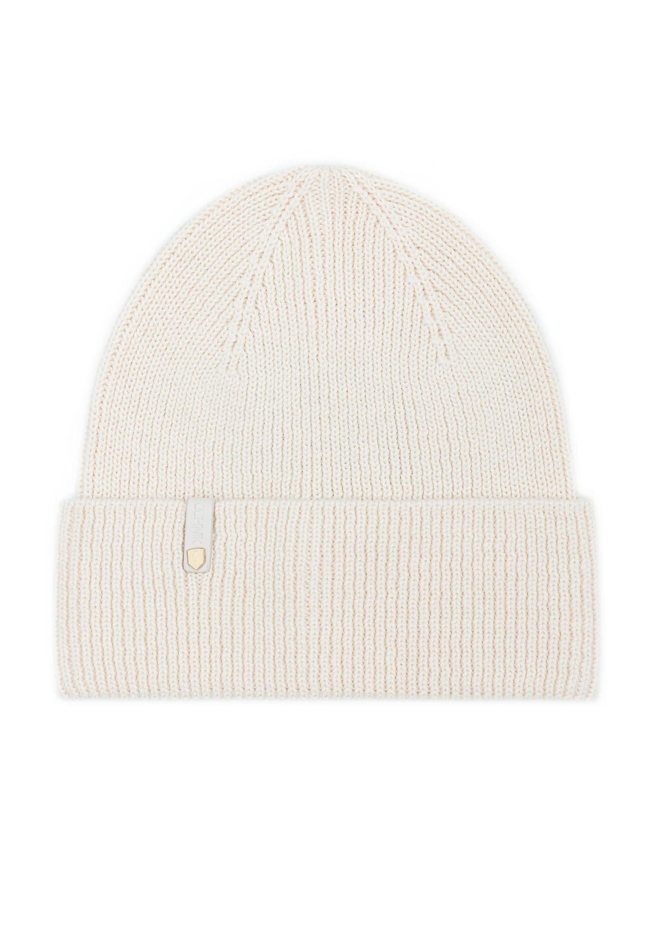 Classic cream winter hat for women CZADT-0178-81(Z24)-01