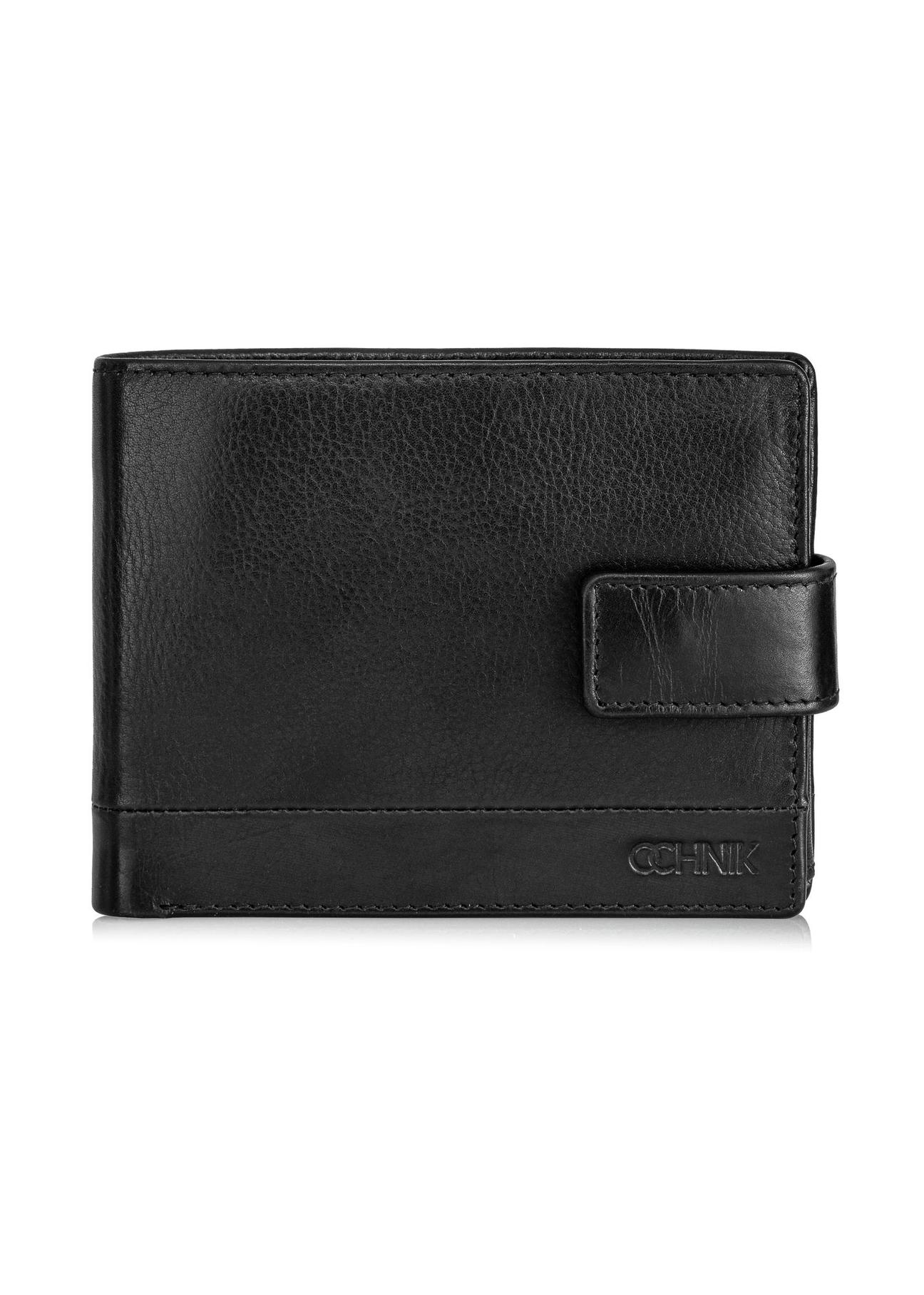 Black leather men's wallet PORMS-0622-99(Z24)-03