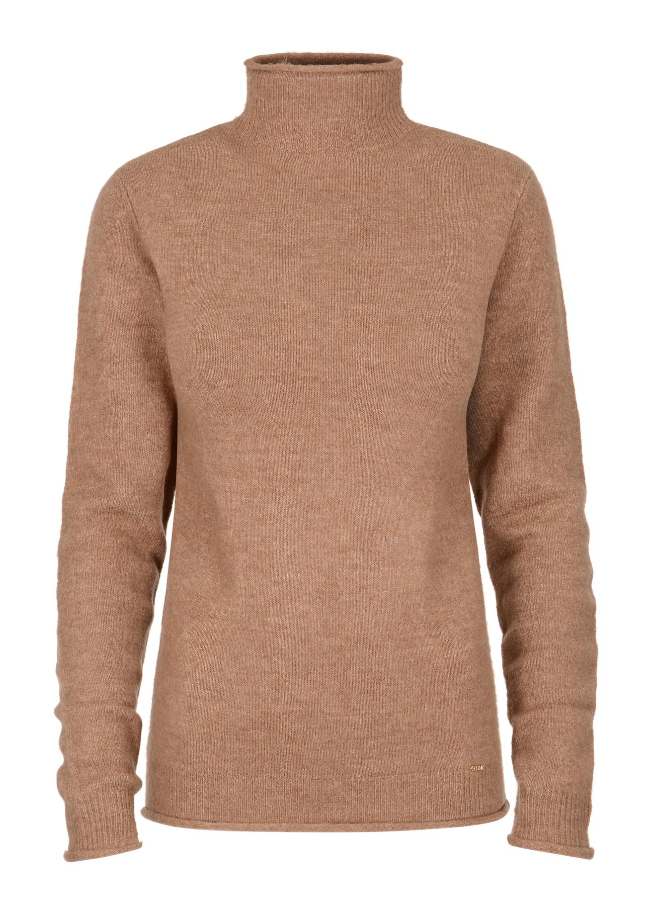 Jasnobrązowy sweter damski SWEDT-0164-34(Z23)