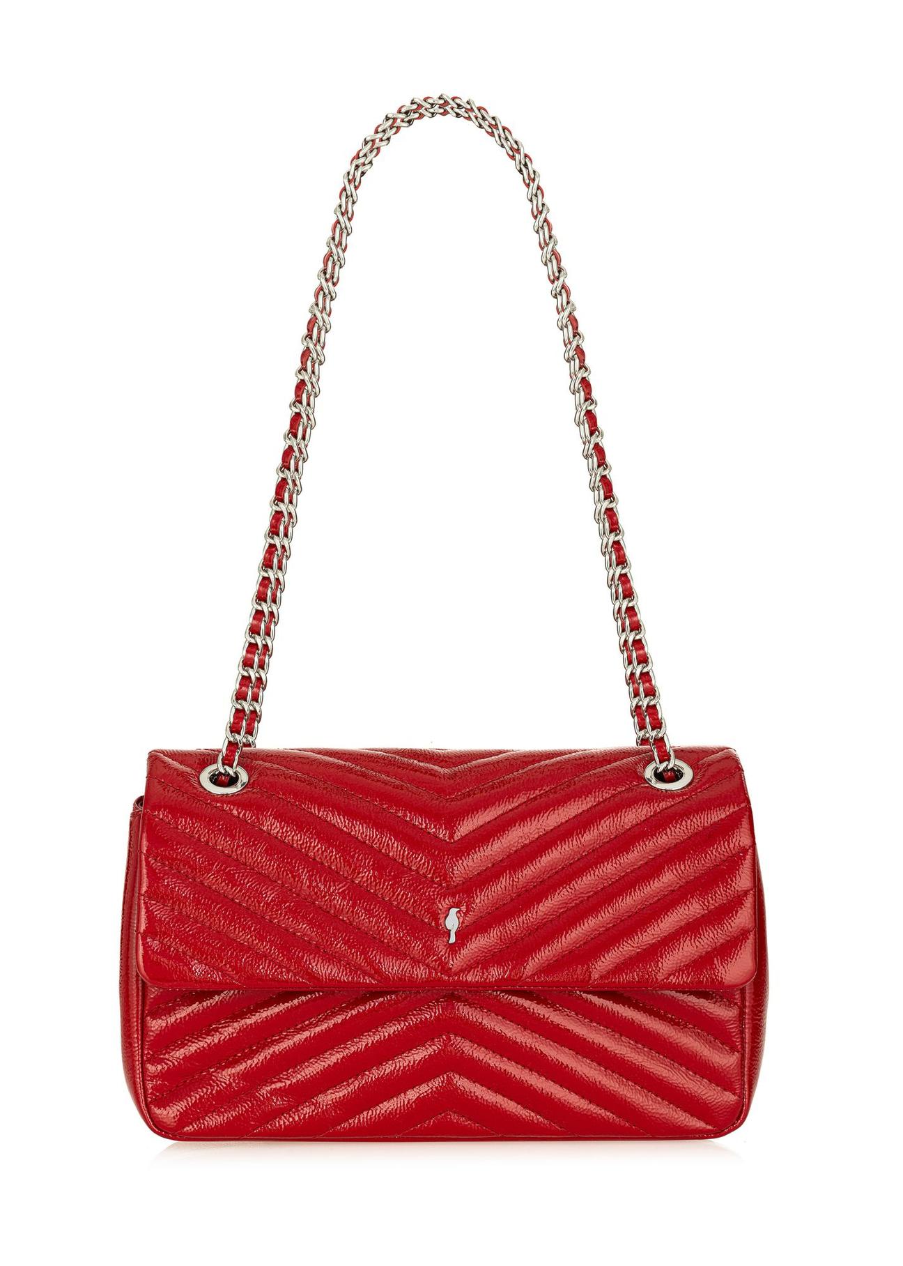 Red patent leather women's handbag TORES-1045(Z24)-01