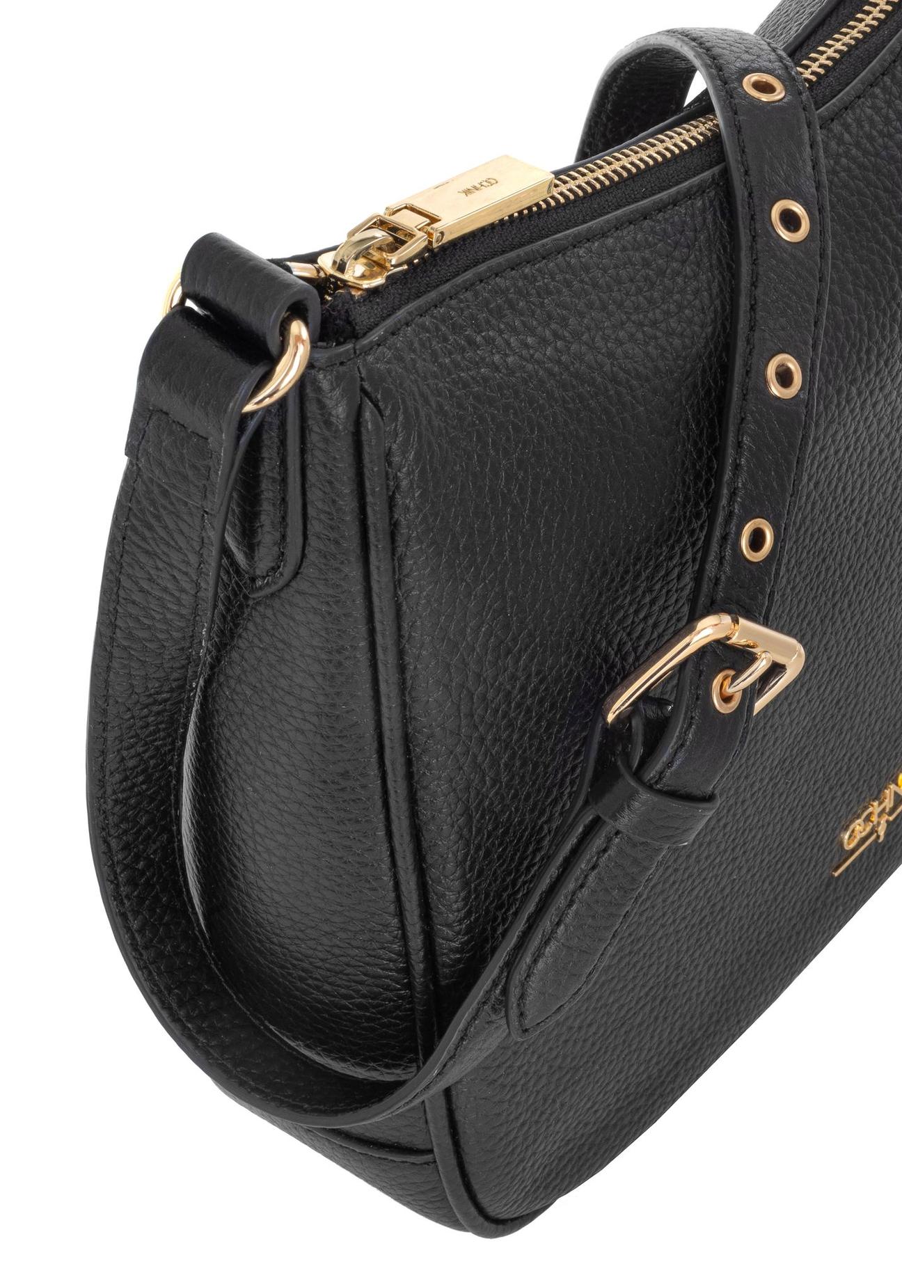 Black leather women's shoulder bag TORES-1041-99(Z24)-08