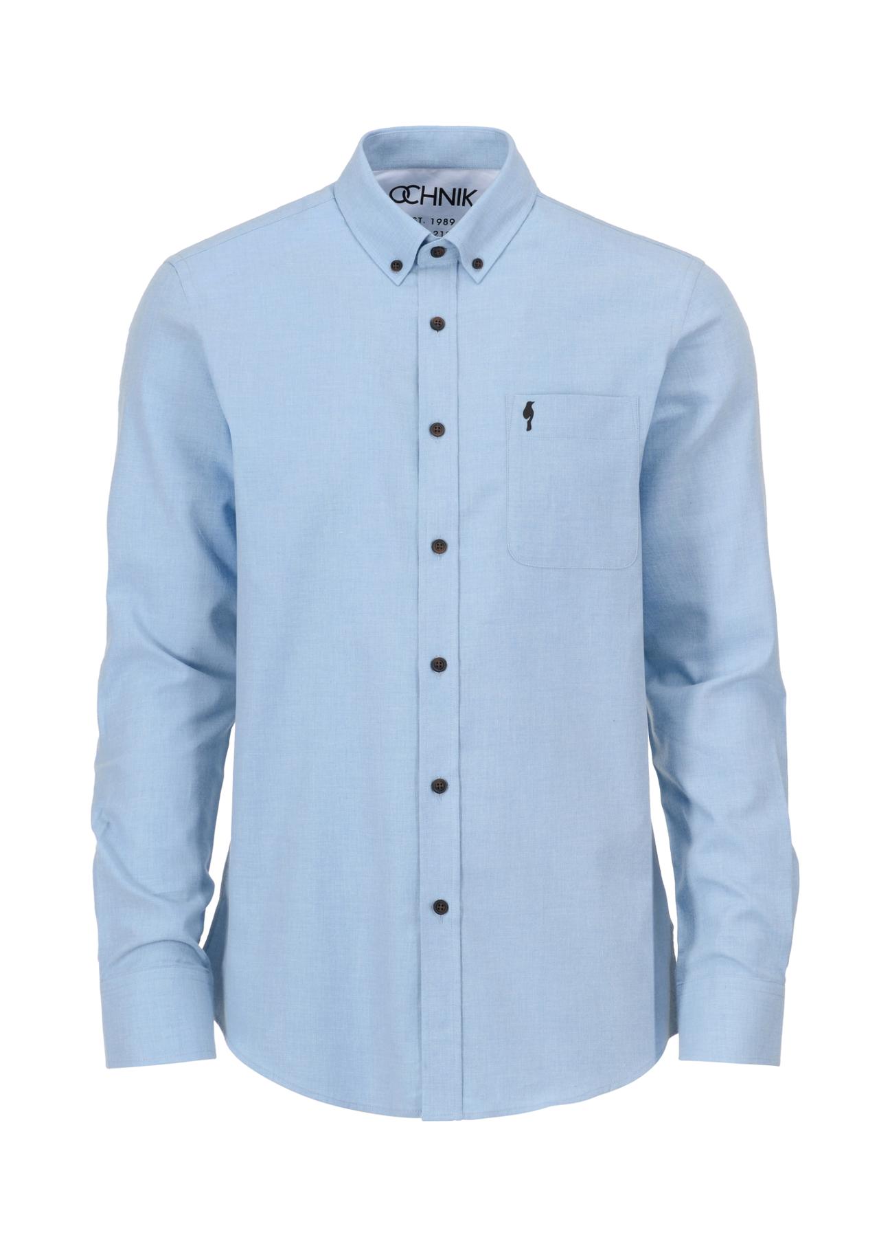 Błękitna bawełniana koszula męska KOSMT-0299-60(Z23)