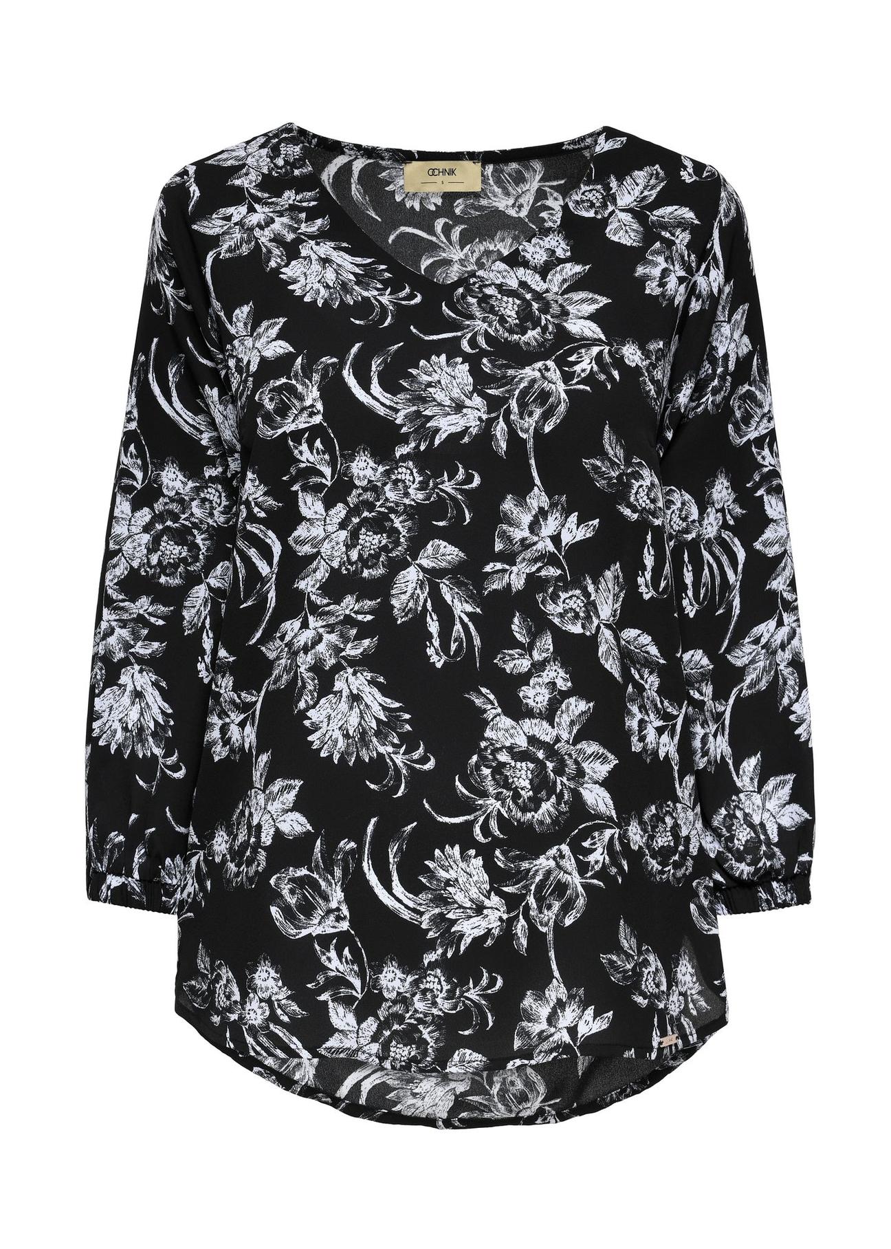 Light women's blouse with a flower motif BLUDT-0182-98(Z24)-03