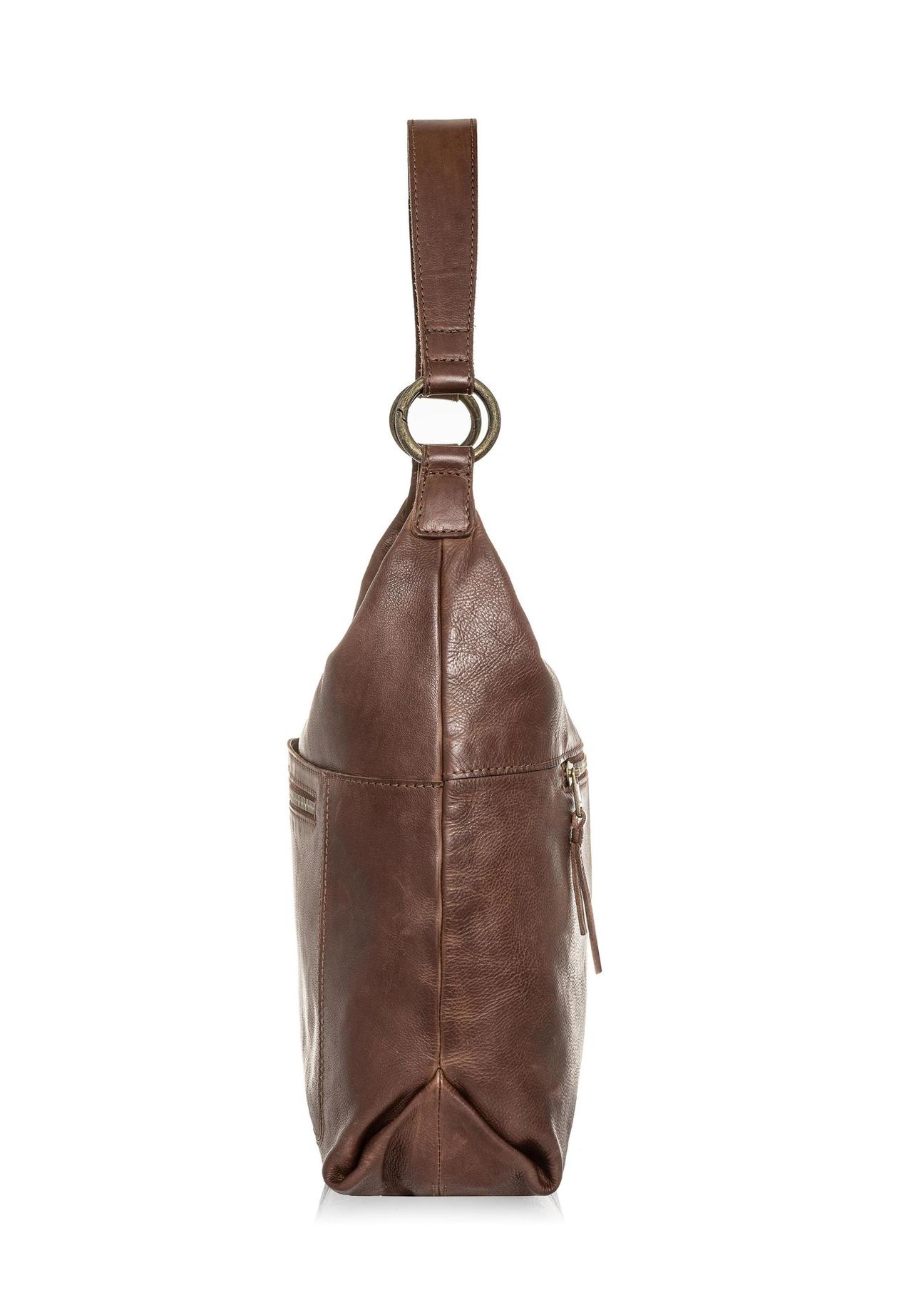 Brązowa torebka damska hobo TORES-0946-89(Z23)