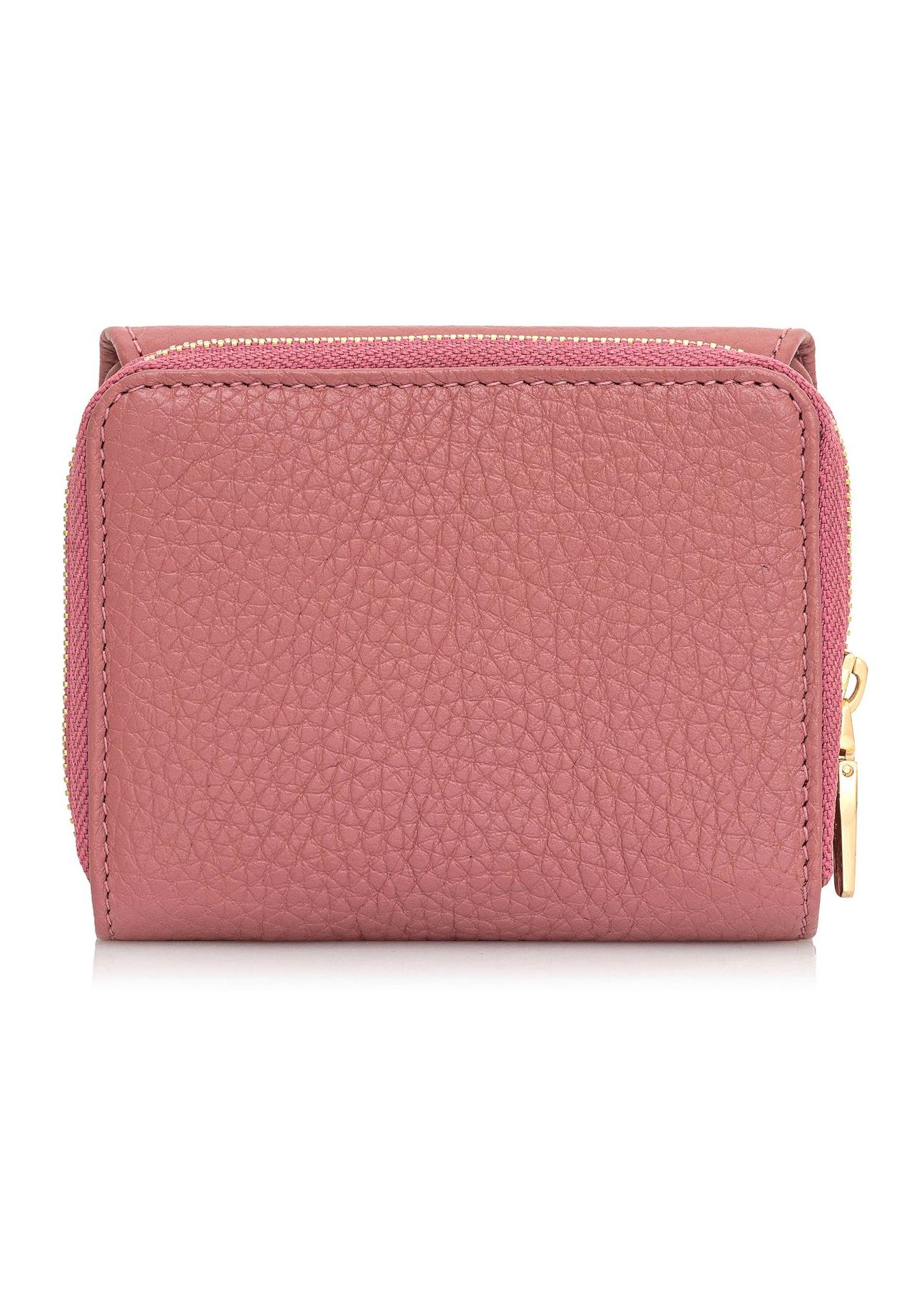 Small pink leather women's wallet PORES-0802E-31(Z24)-6