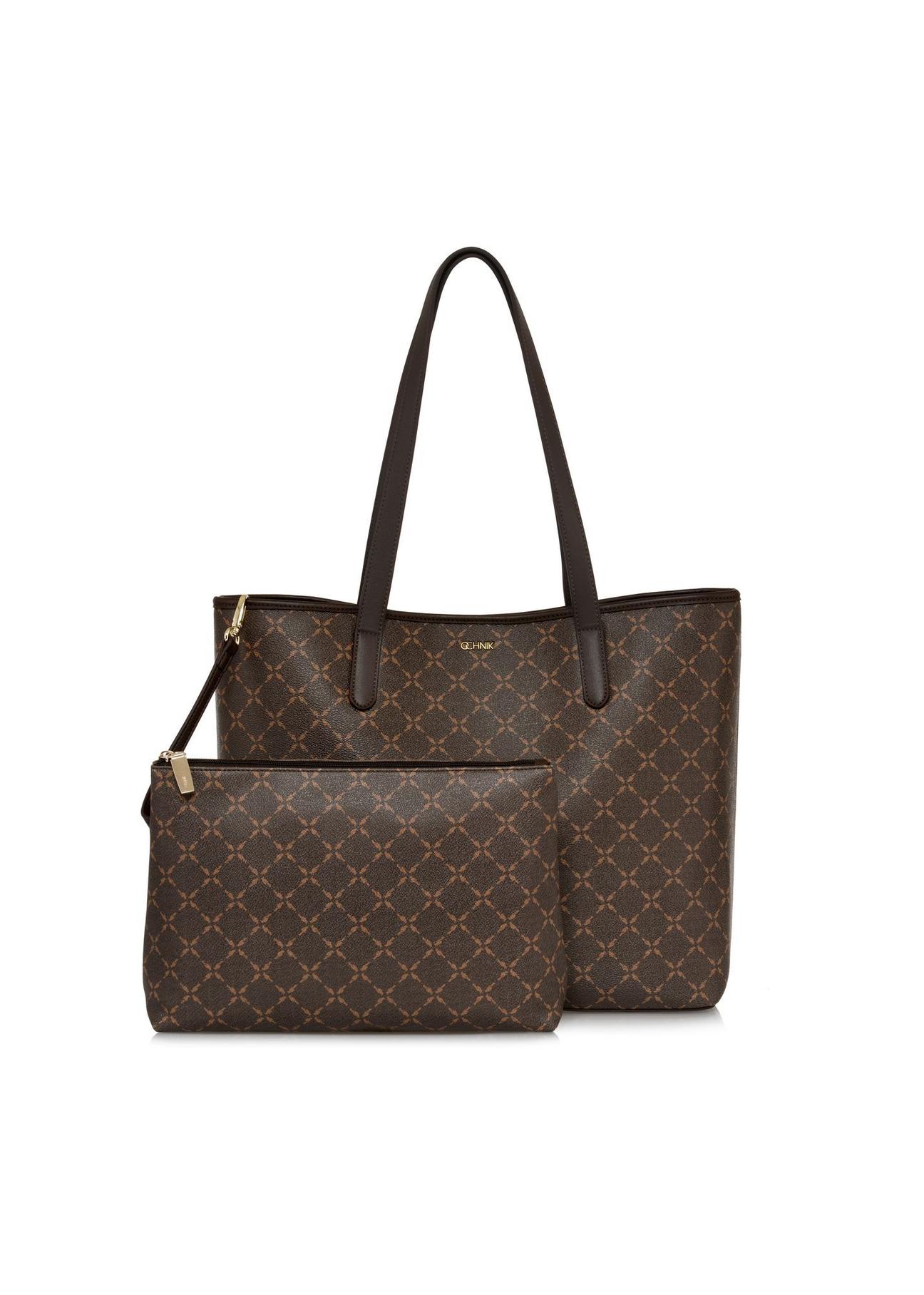 Women's brown shopper bag TOREC-0816-89(Z24)