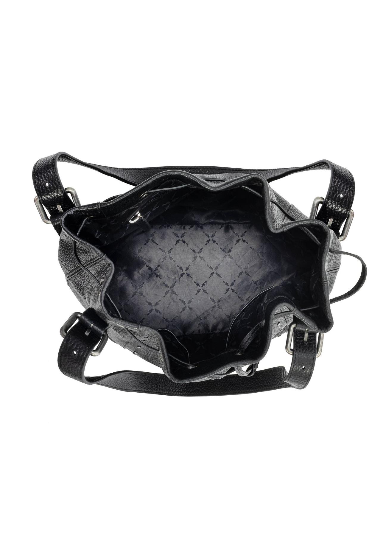 Black leather women's bag TORES-1034-99(Z24)-05