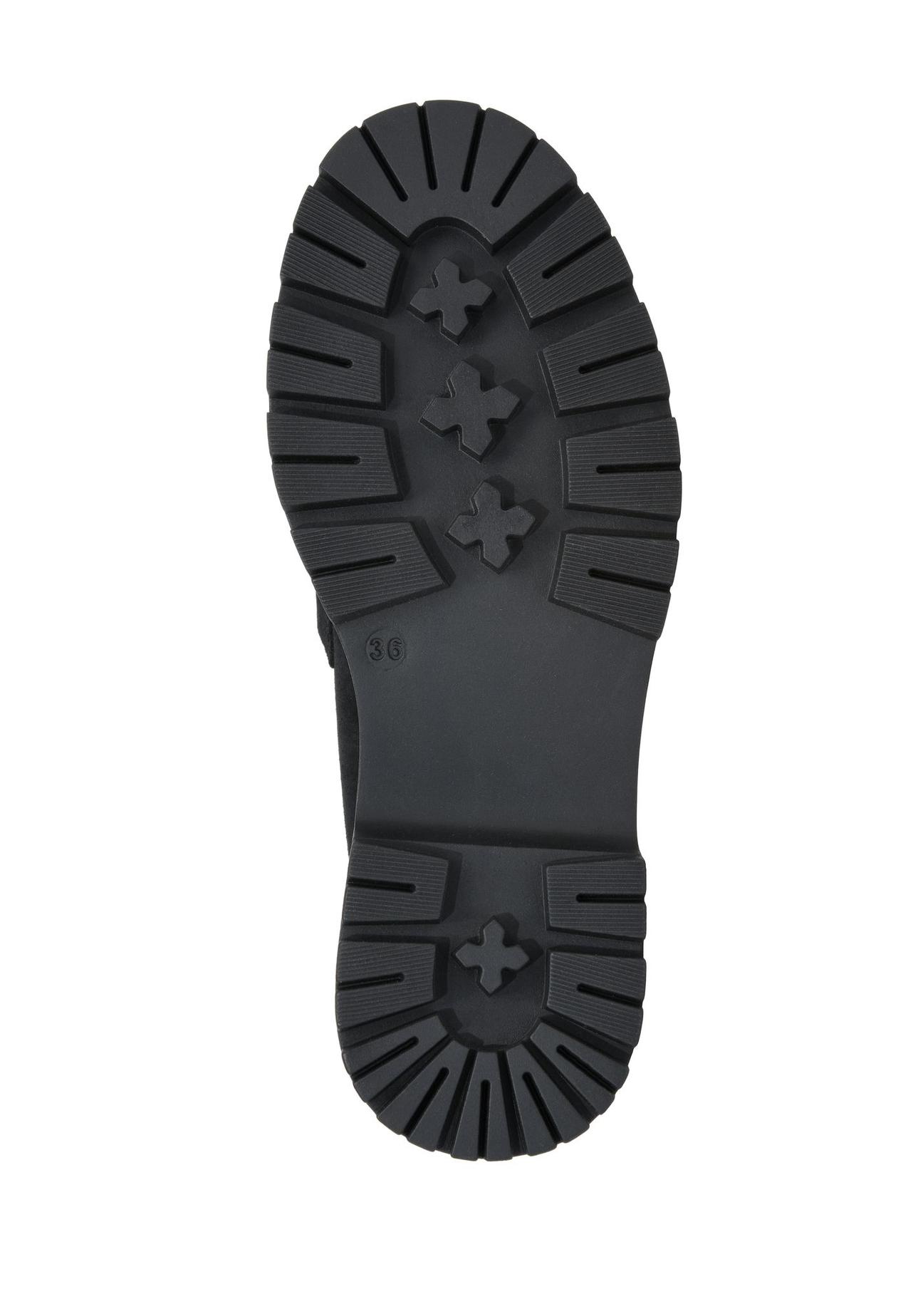 Czarne skórzane loafersy damskie BUTYD-1069-99(W24)