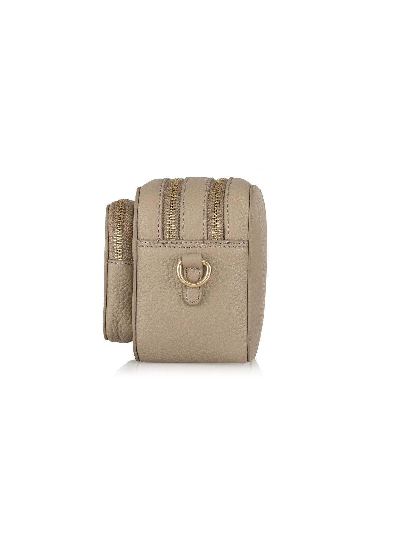 Small beige leather women's handbag TORES-1036-81(Z24)-04