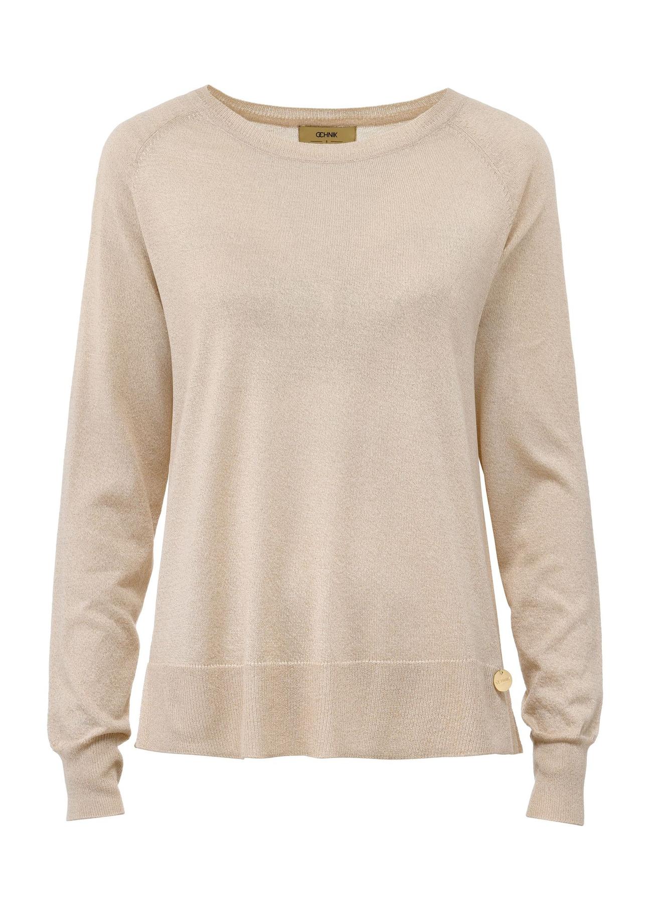 Light beige women's sweater SWEDT-0226-80(Z24)-01