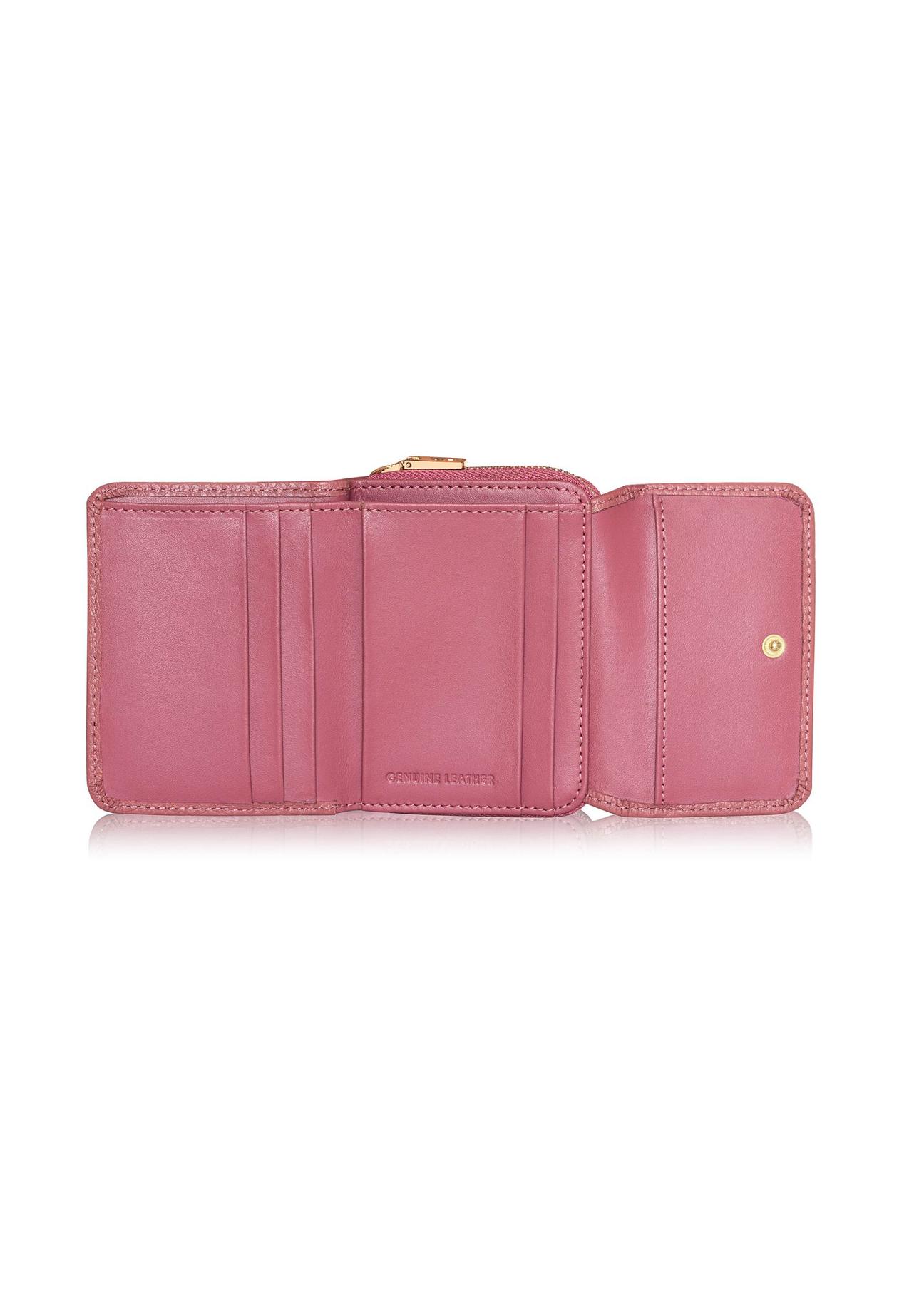 Small pink leather women's wallet PORES-0802E-31(Z24)-8