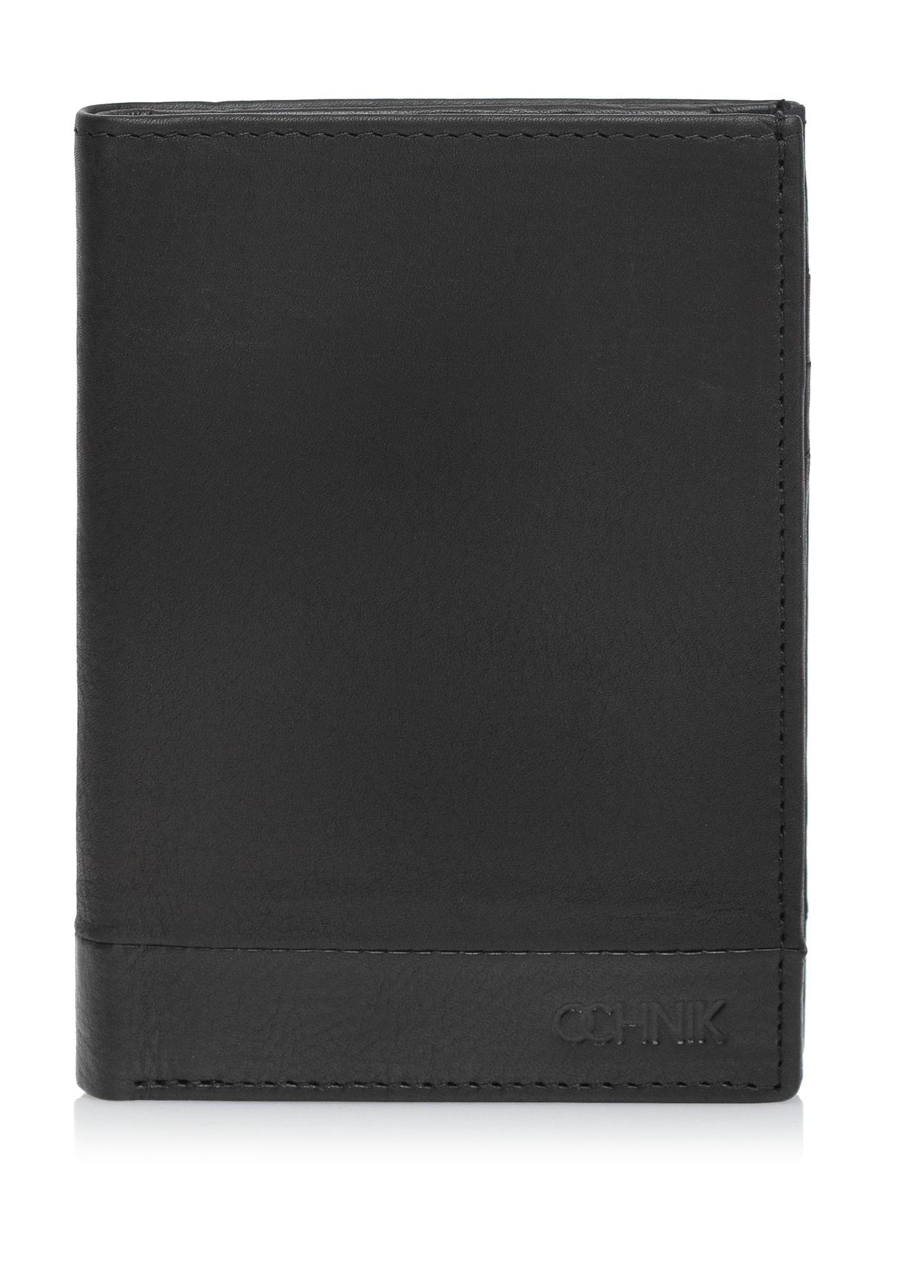 Black leather men's wallet PORMS-0621-99(Z24)-01