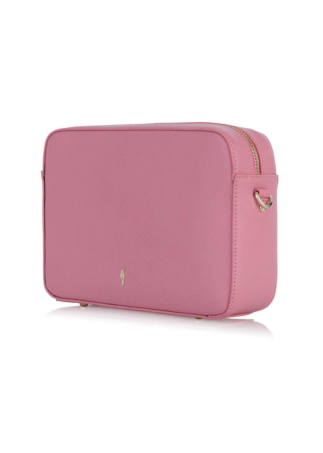 Różowa klasyczna torebka damska TOREC-0003F-34(W24)