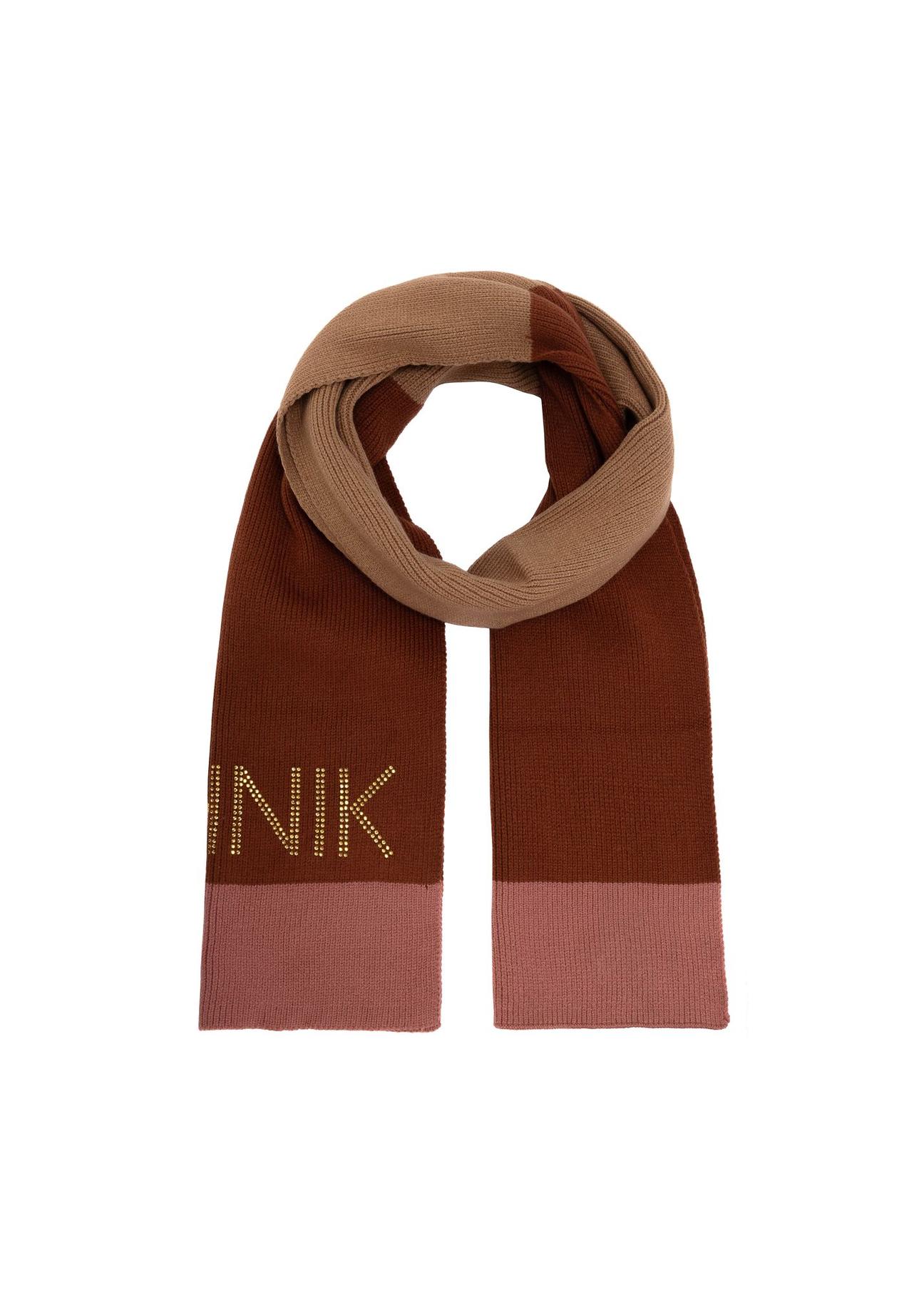 Women's winter scarf in camel color SZADT-0183-24(Z24)-01