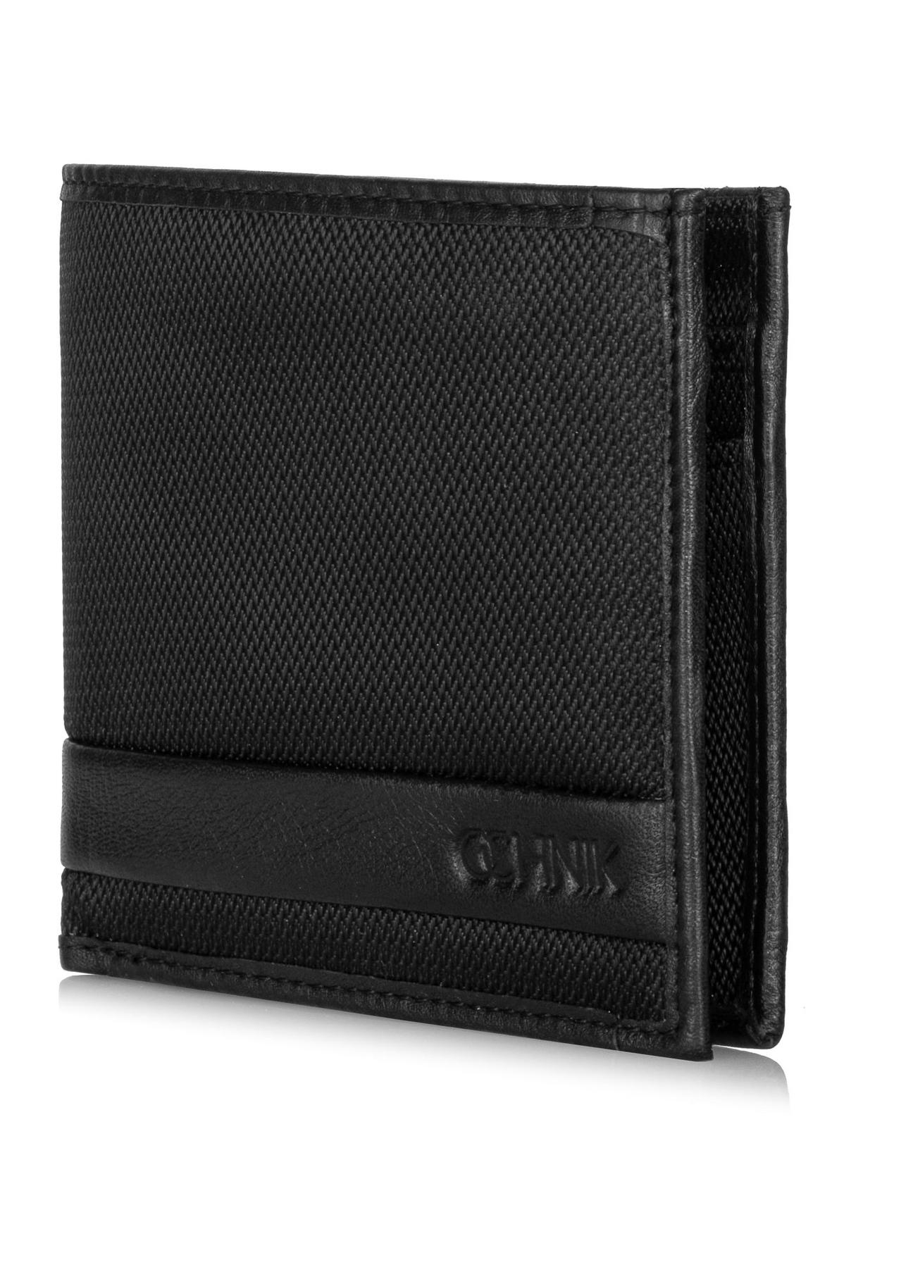 Czarny rozkładany portfel męski PORMN-0018-99(Z23)