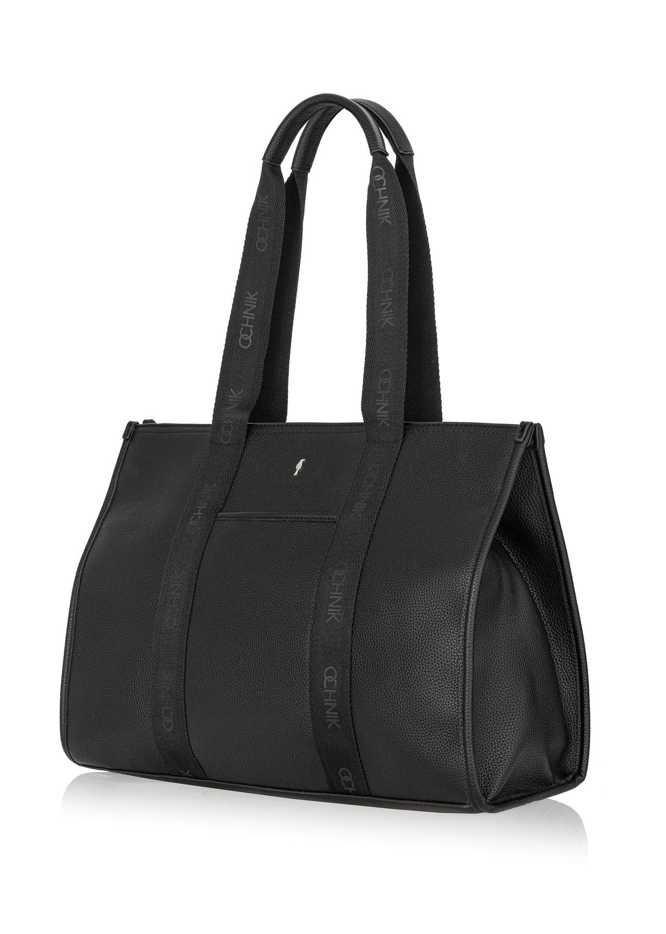 Czarna duża torebka shopper TOREC-0977-99(Z24)