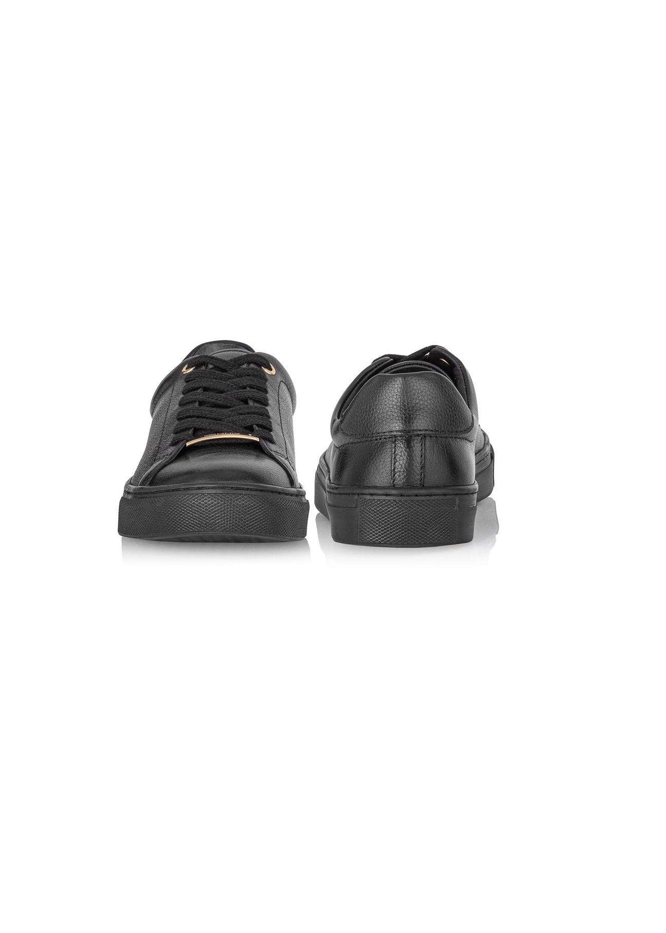 Black leather women's sneakers BUTYD-1068-99(Z24)-06