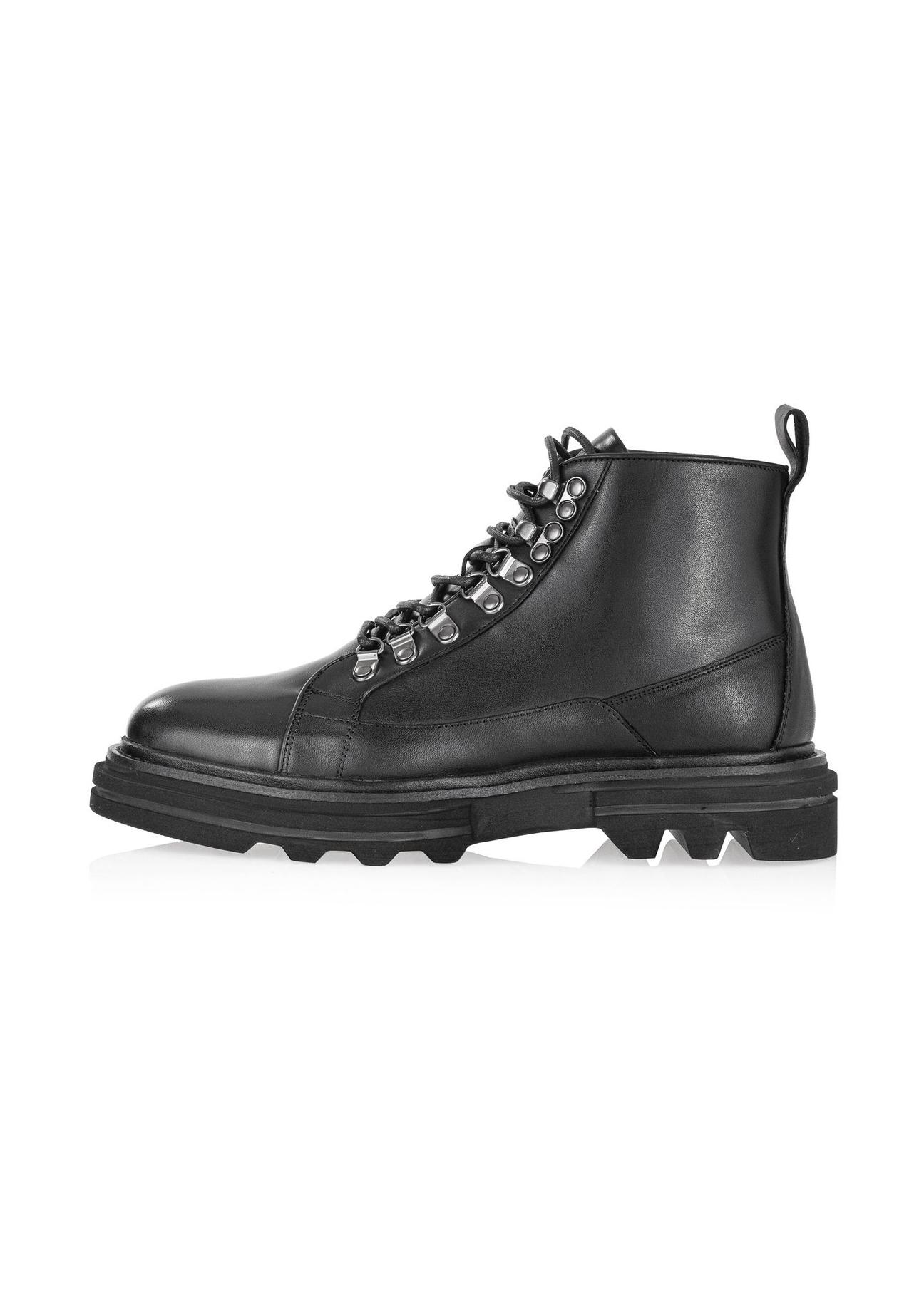 Black men's leather boots BUTYM-0468-99(Z24)-05