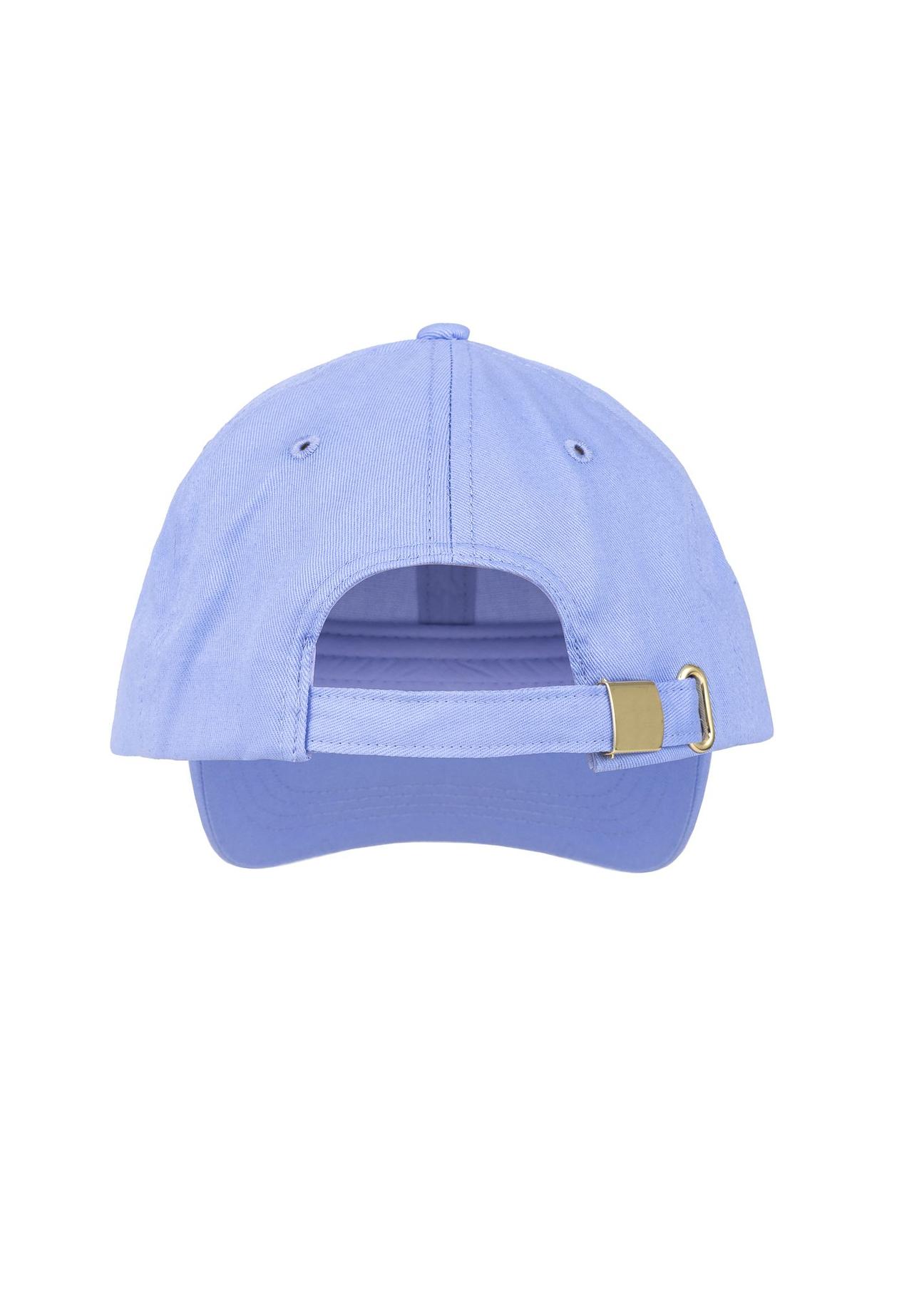 Błękitna czapka z daszkiem z logo CZALT-0008-60(W23)