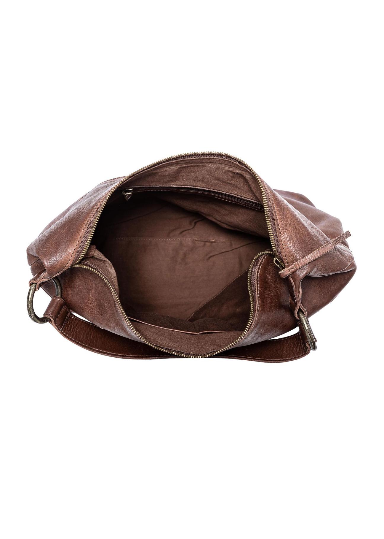 Brązowa torebka damska hobo TORES-0946-89(Z23)