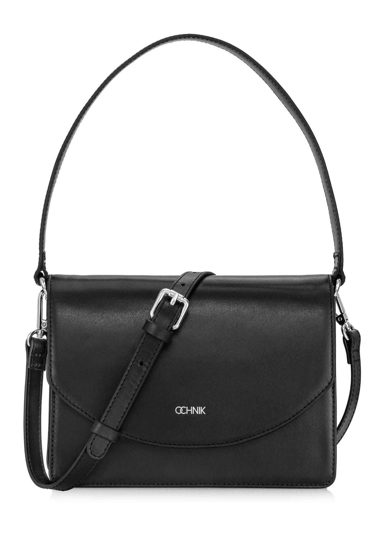 Women's black leather handbag TORES-1059-99(Z24)-01