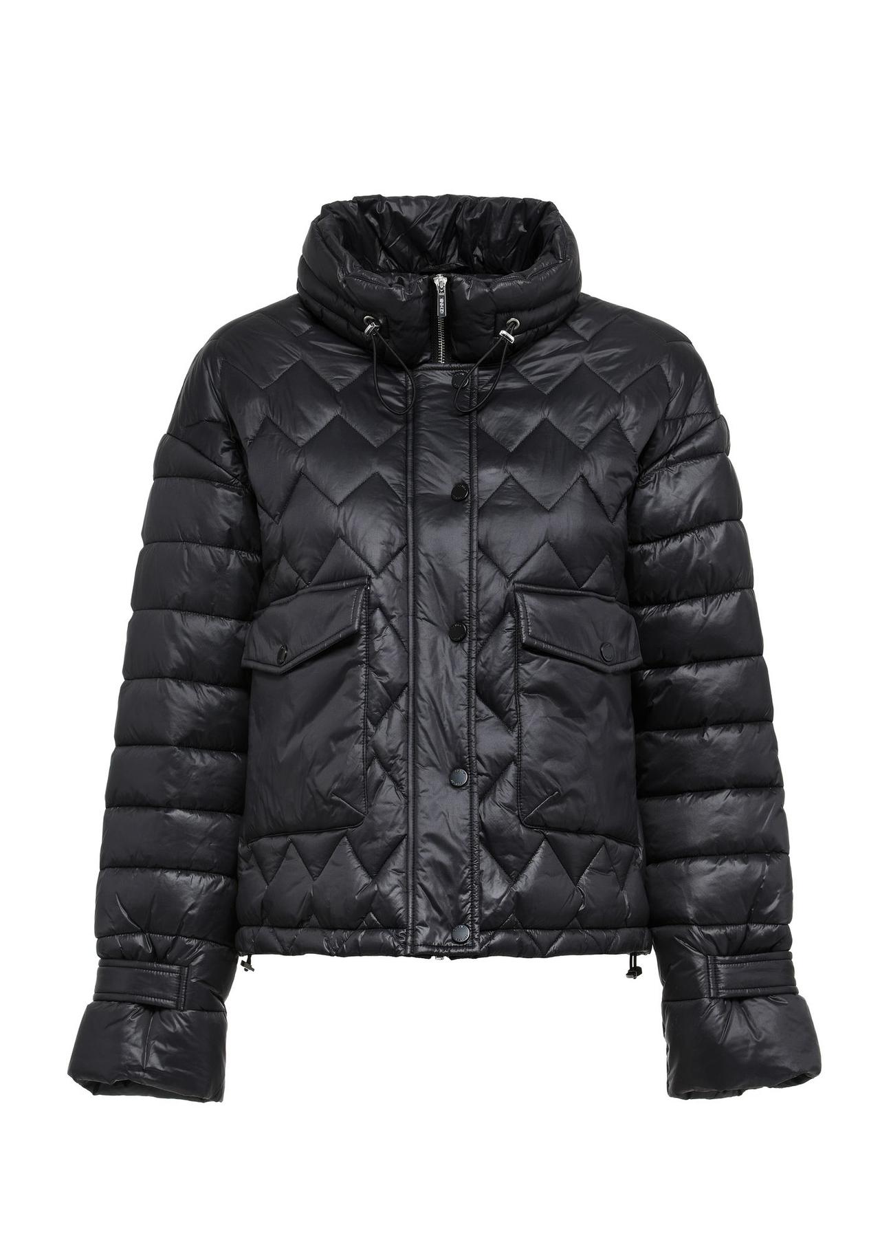 Quilted black insulated women's jacket KURDT-0537-99(Z24)-04