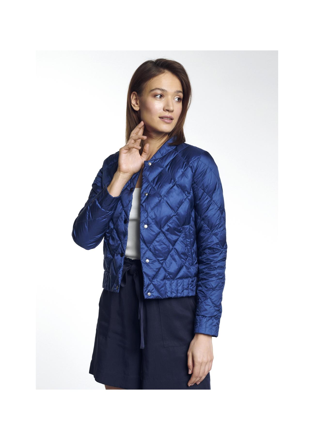 Niebieska pikowana kurtka damska KURDT-0290-69(W21)
