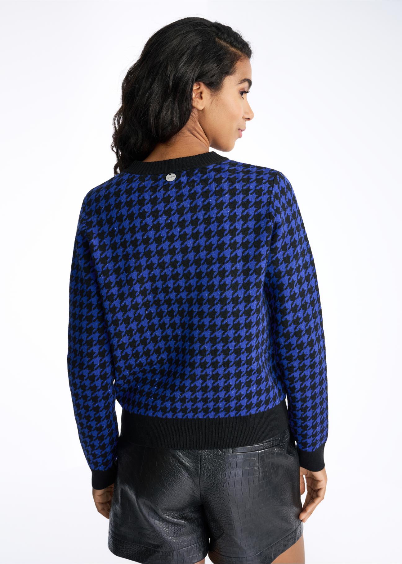Sweter damski w pepitkę KARDT-0031-61(Z22)
