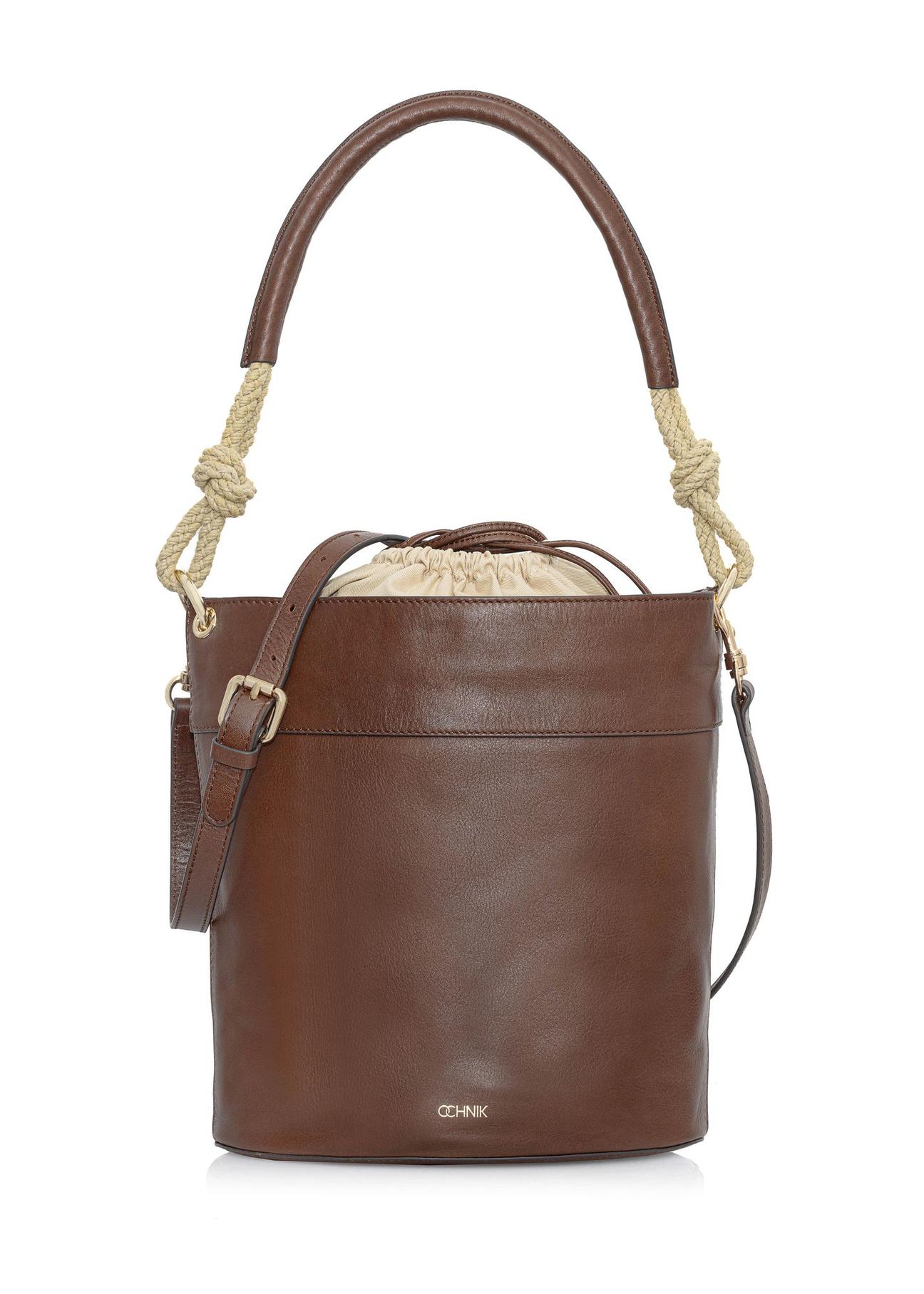 Brown leather women's handbag TORES-1002-90(W24)-01