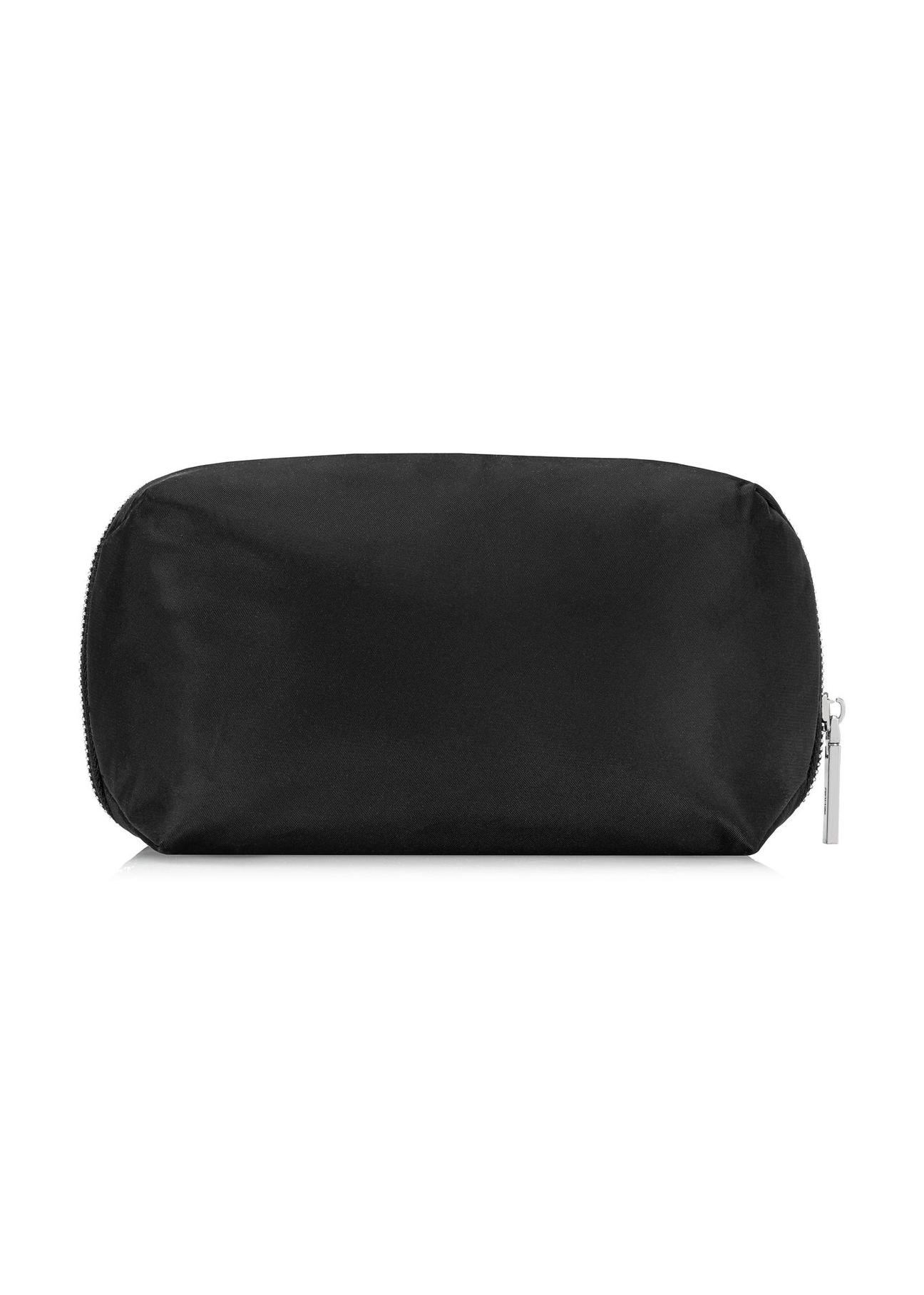 Black capacious nylon cosmetic bag TOREN-0291-99(Z24)-06