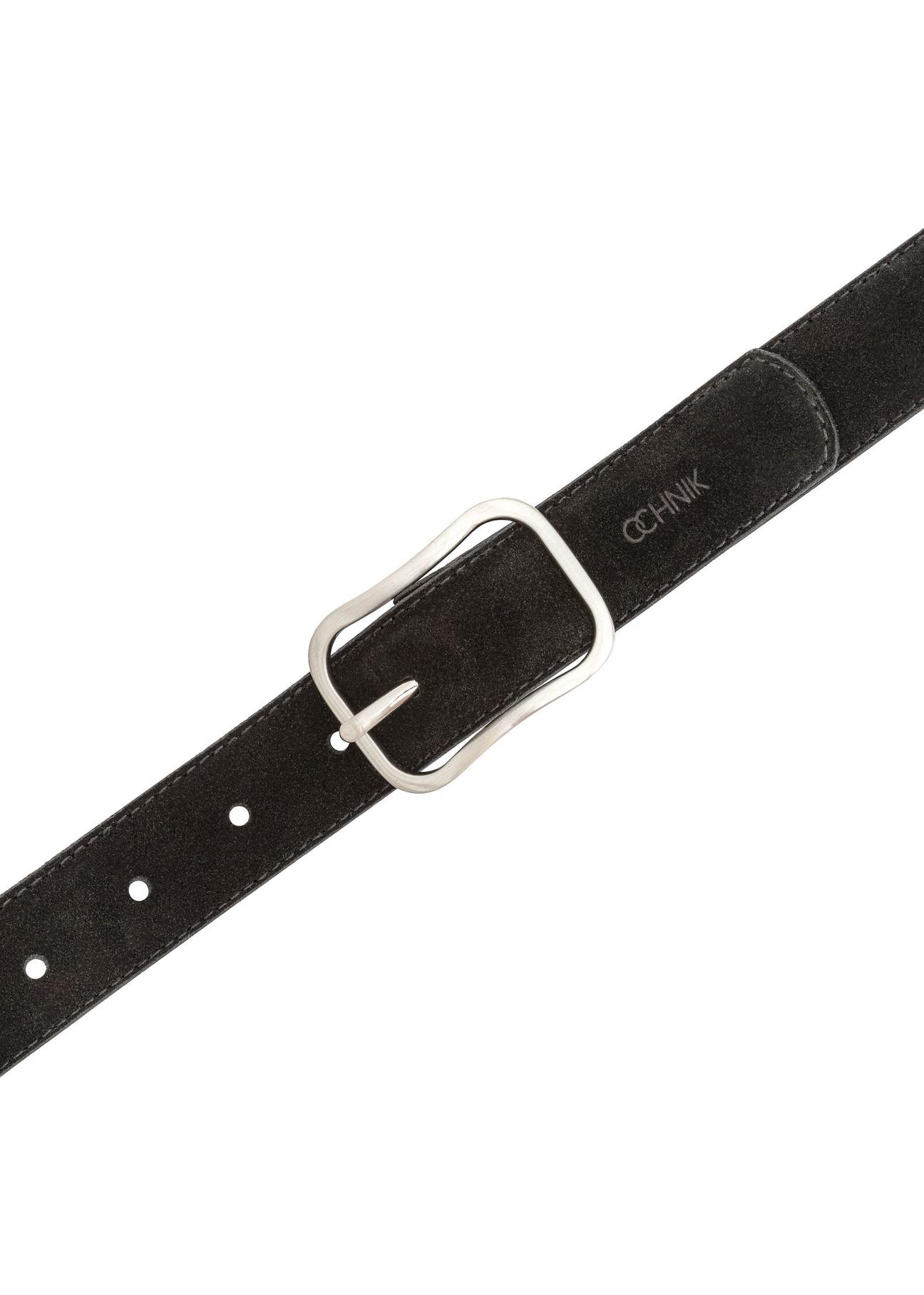 Black leather women's belt PASDS-0317-98(Z24)