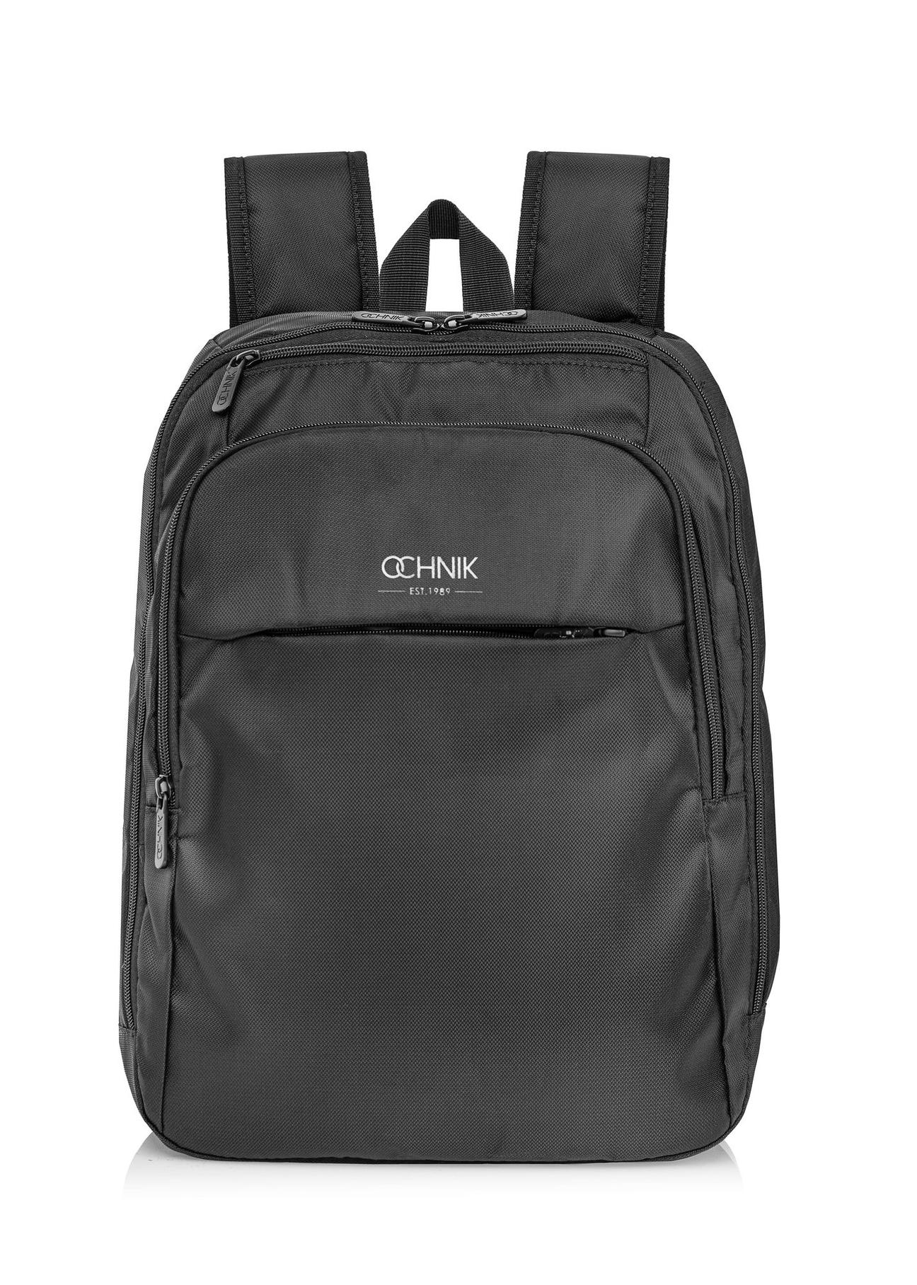 Black men's backpack with laptop pocket TORMN-0264B-99(Z24)-01