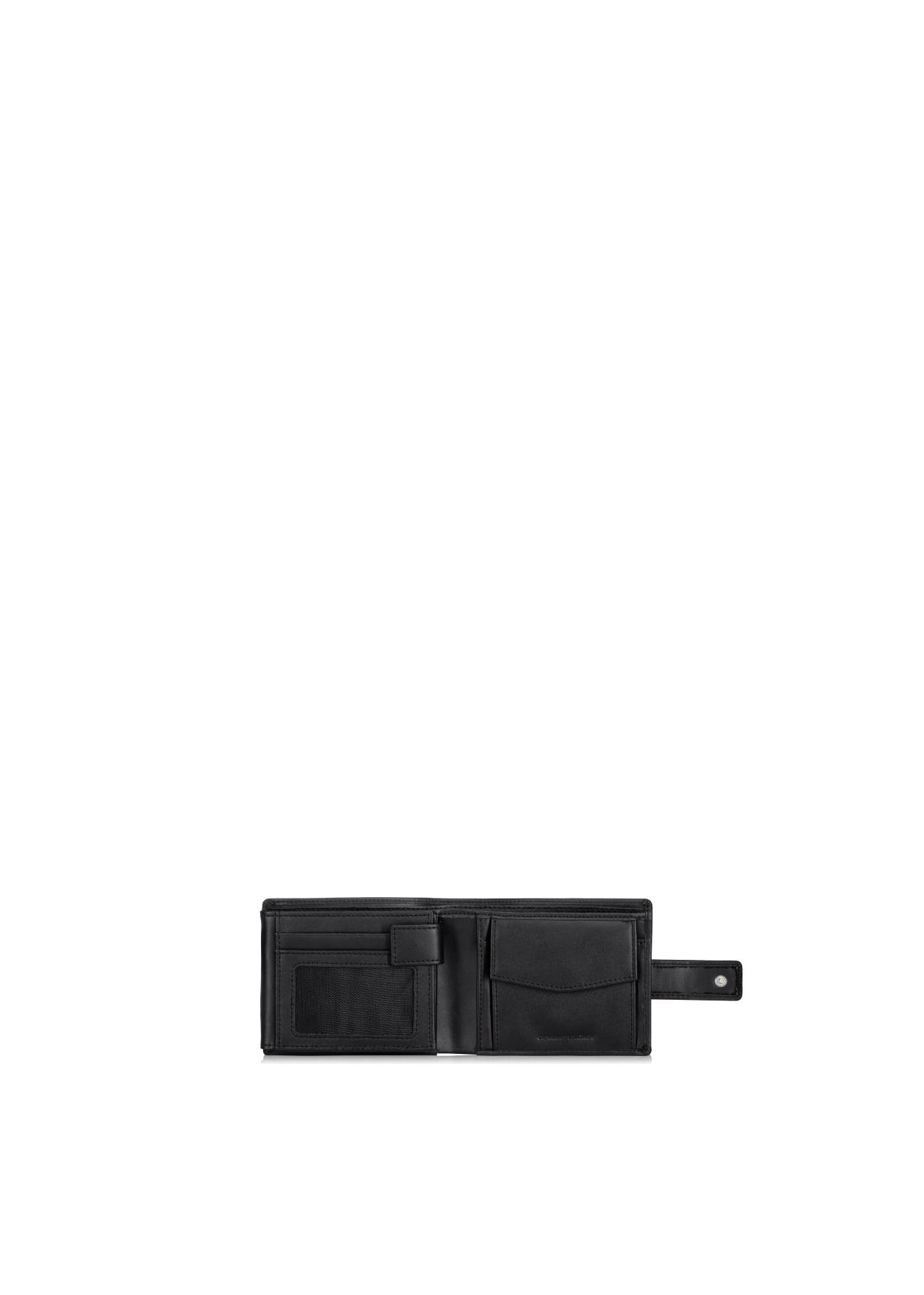 Czarny skórzany portfel męski PORMS-0409A-99(Z23)
