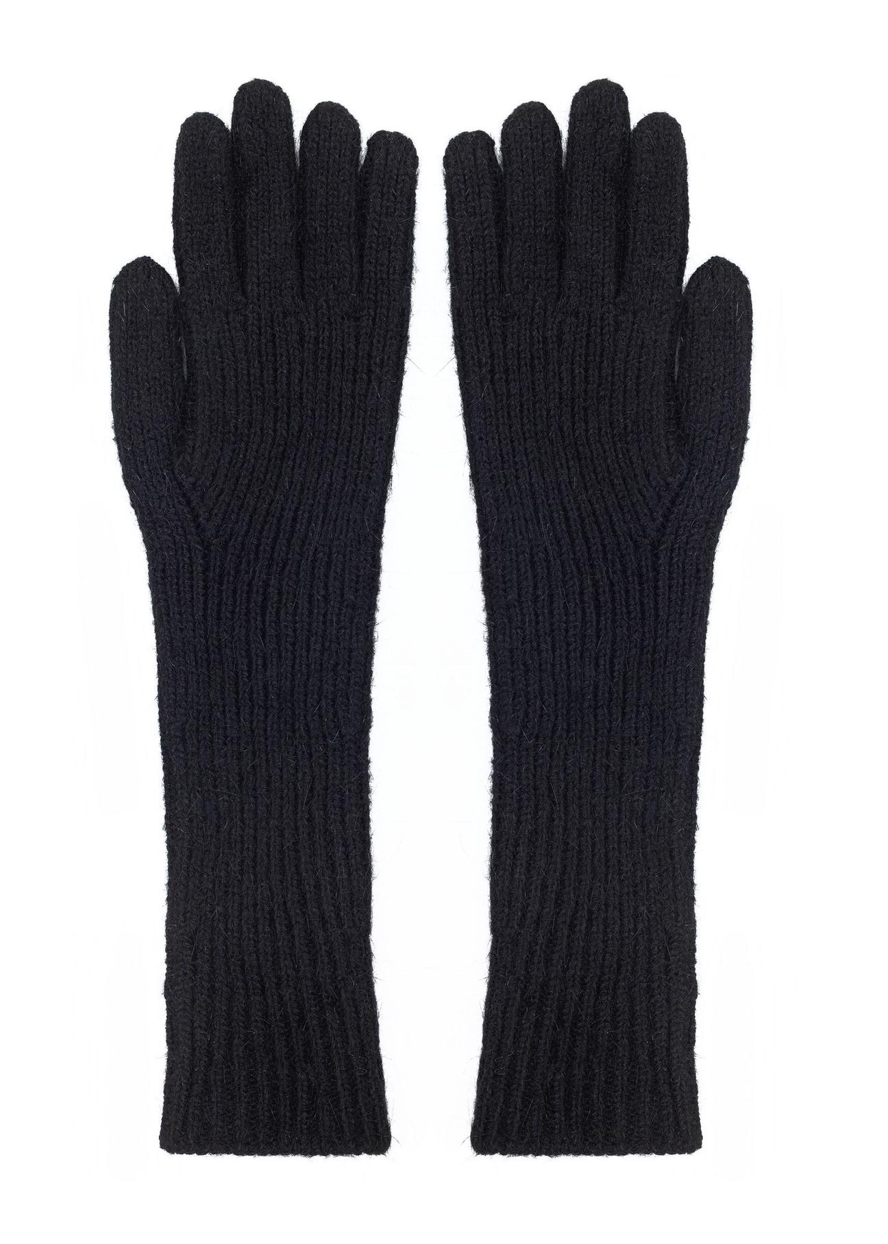 Long black women's gloves REKDT-0030-98(Z24)-02