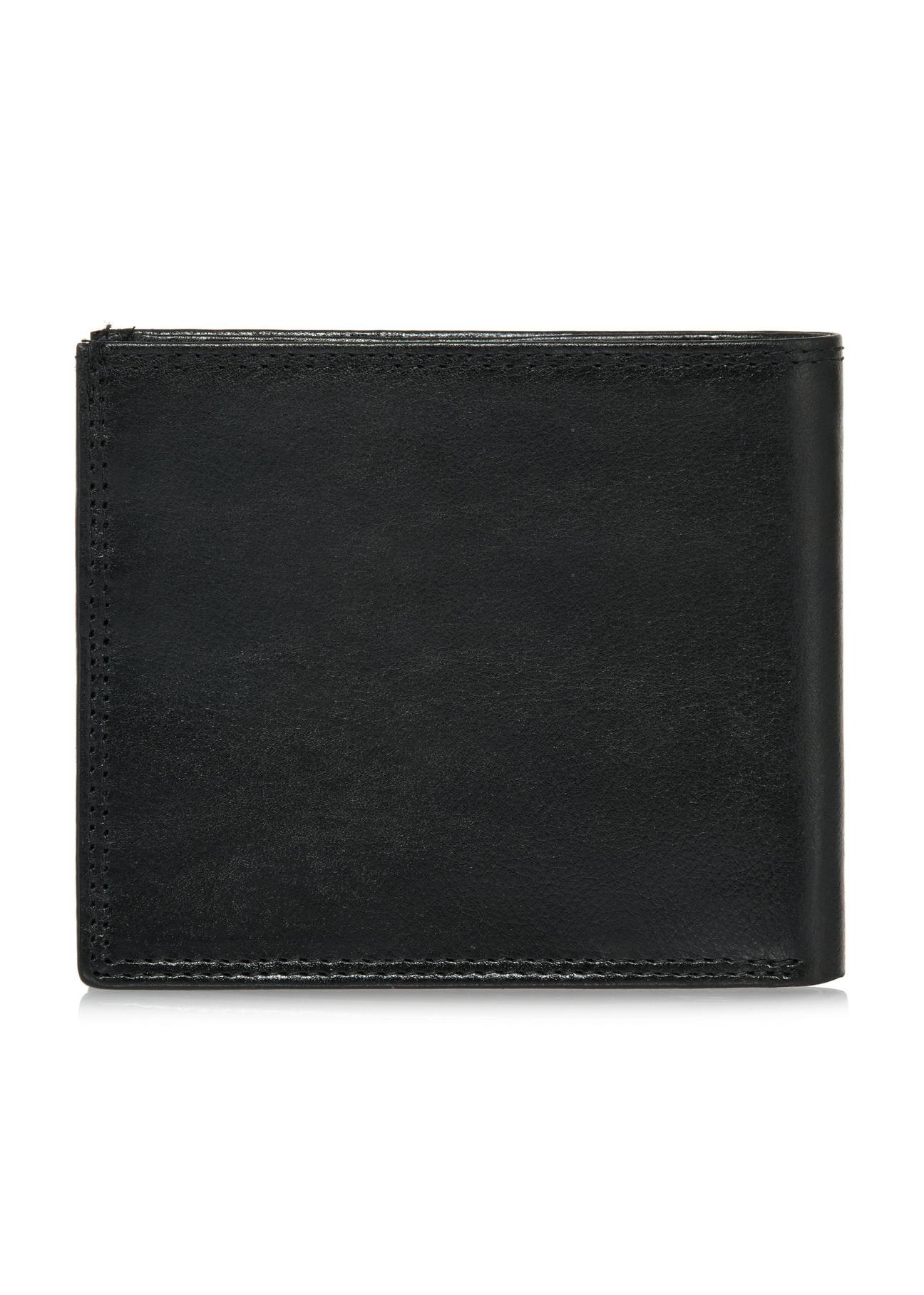 Niezapinany czarny skórzany portfel męski PORMS-0551-99(W24)