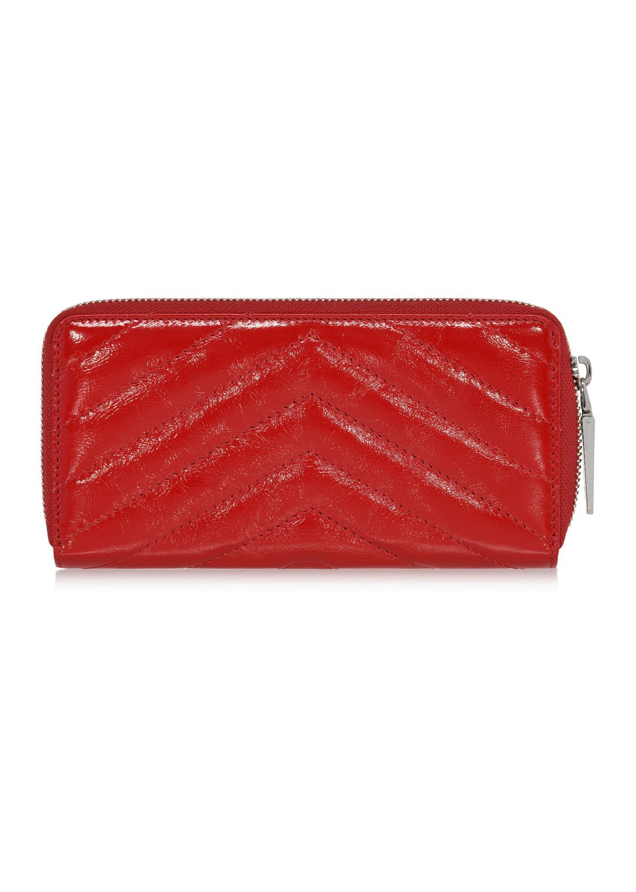 Red large leather women's wallet PORES-0941-41(Z24)-03