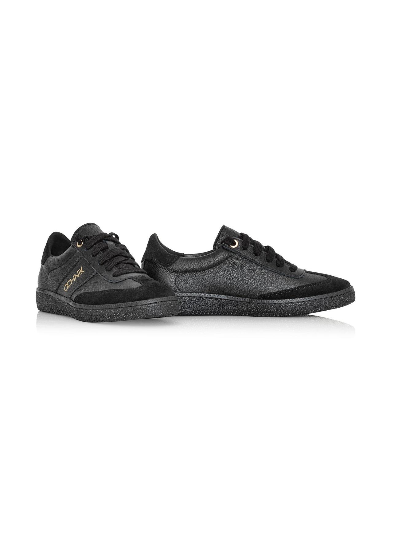 Black leather women's sneakers BUTYD-1143-99(Z24) photo 2