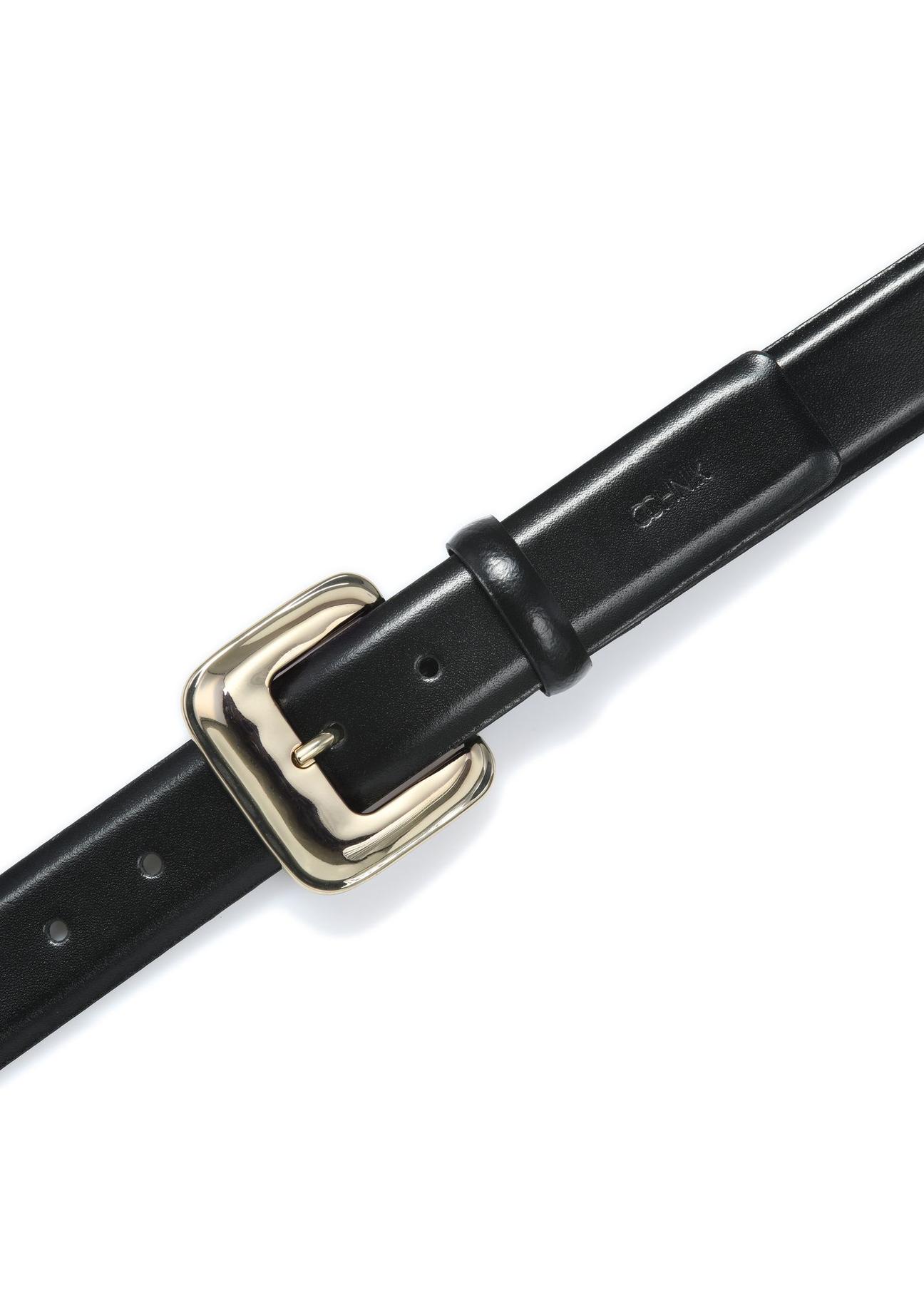 Black leather women's belt PASDS-0316-98(Z24)-03