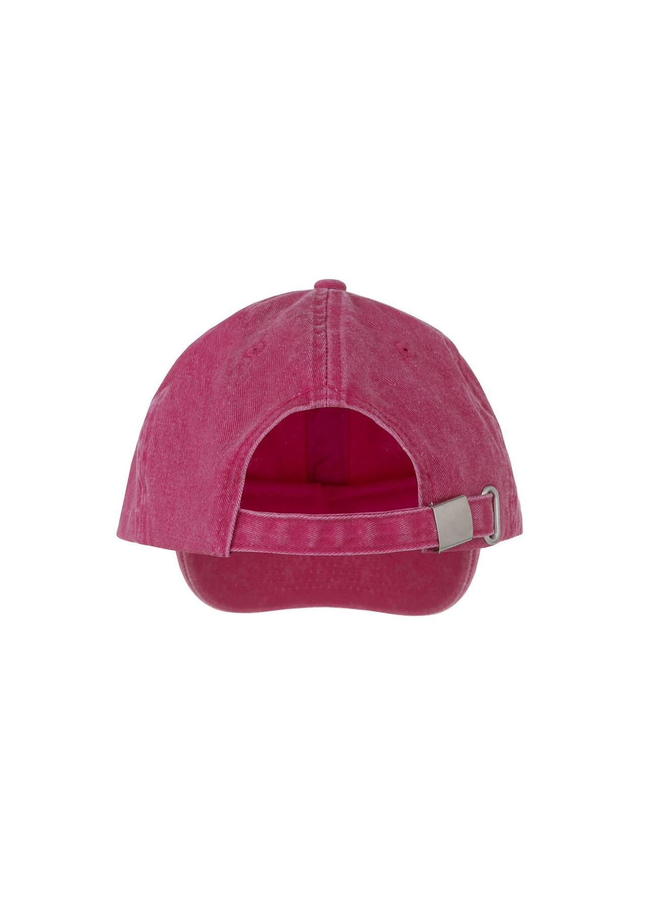 Różowa czapka jeansowa z daszkiem unisex CZALT-0011-31(W24)